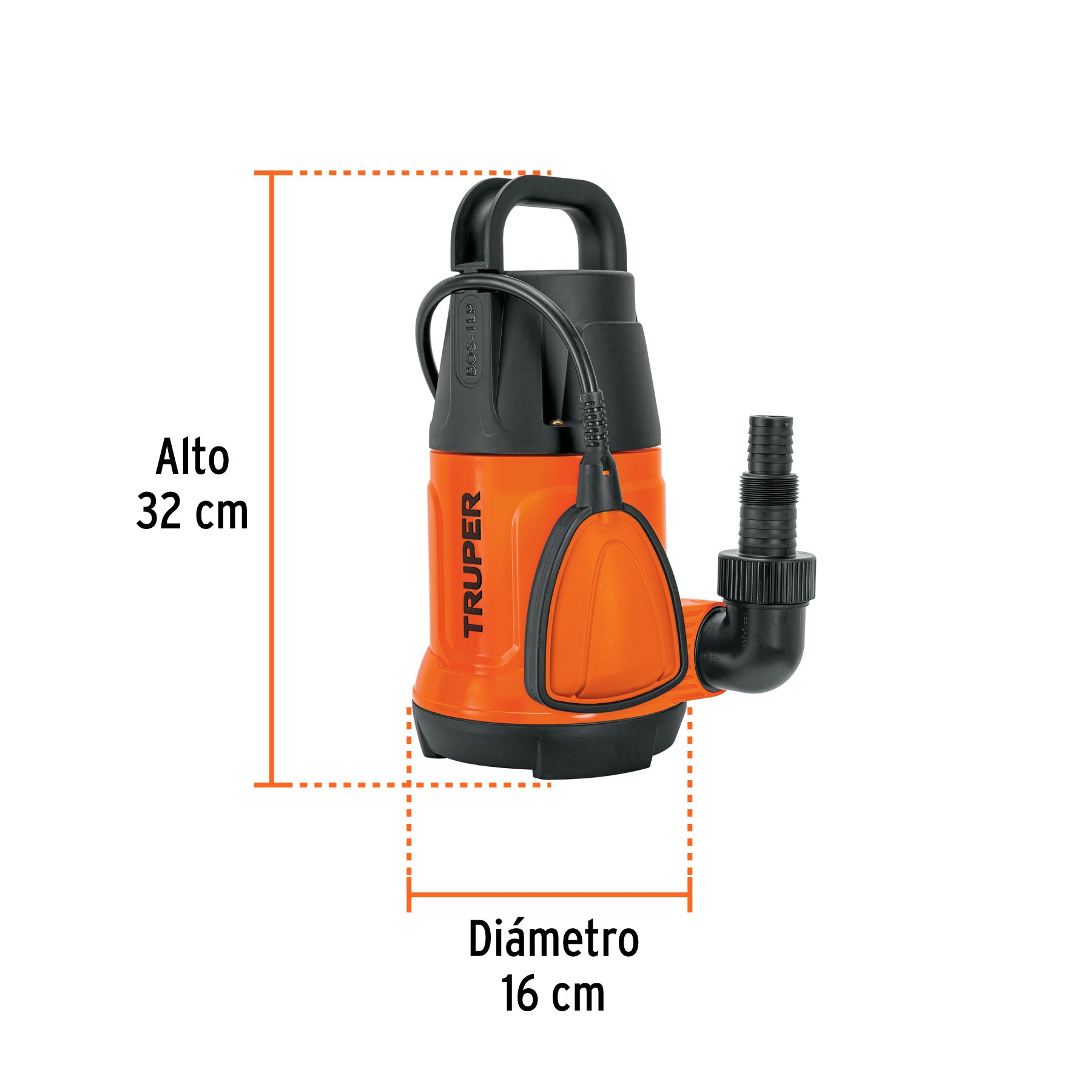 Bomba sumergible plástica para agua limpia 1 HP