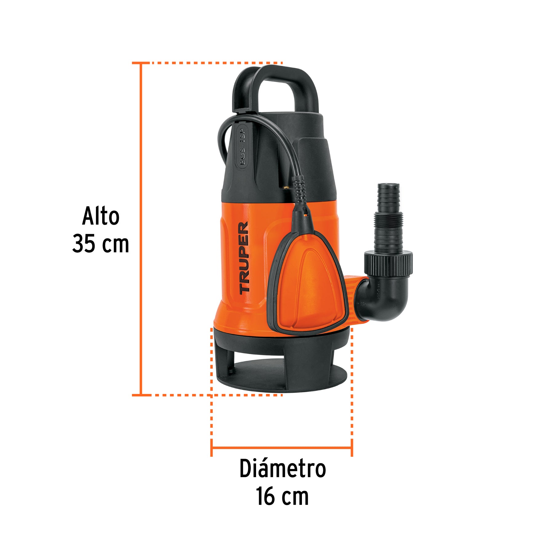 Bomba sumergible plástica para agua sucia 1 HP