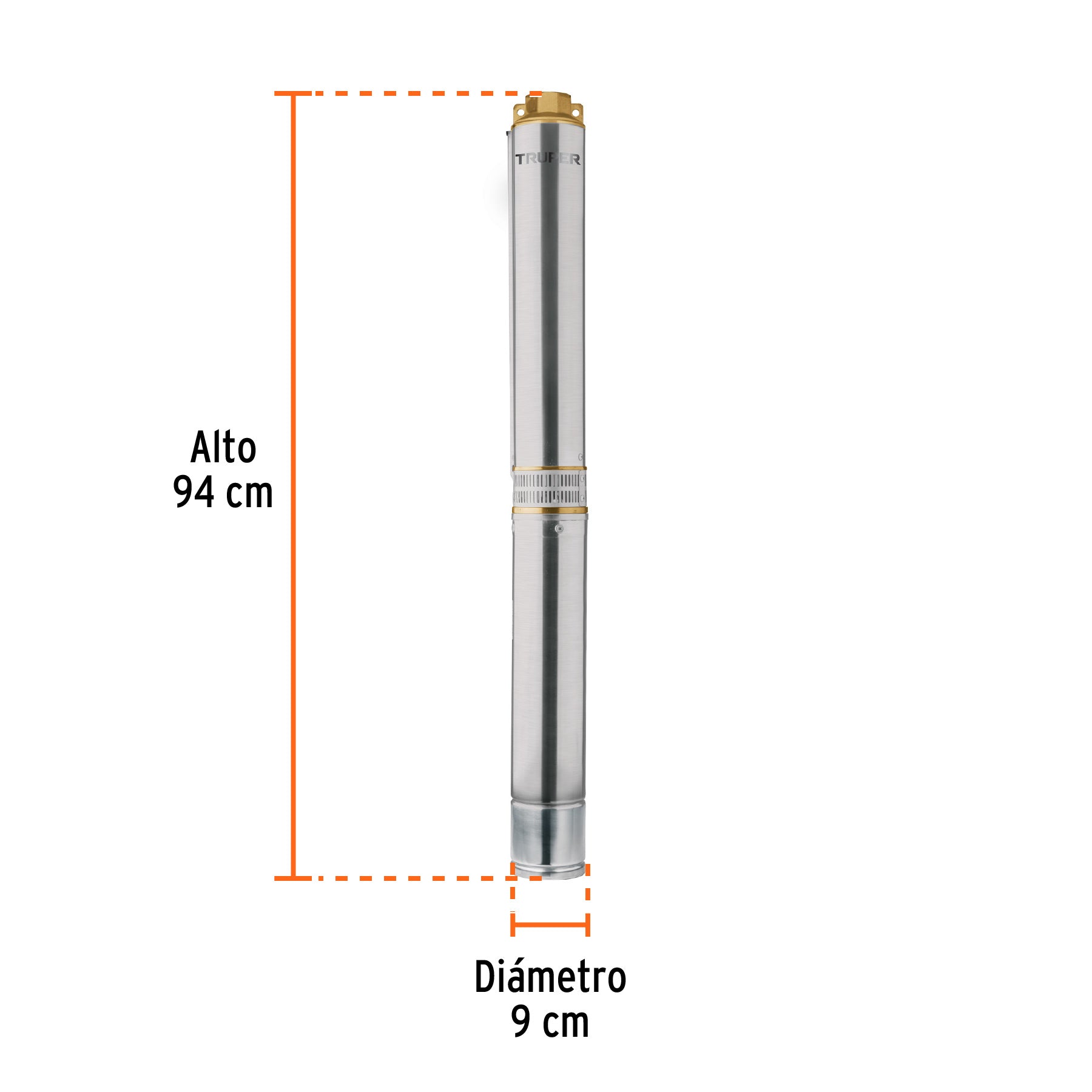 Bomba sumergible para pozo profundo, 2 HP, agua limpia