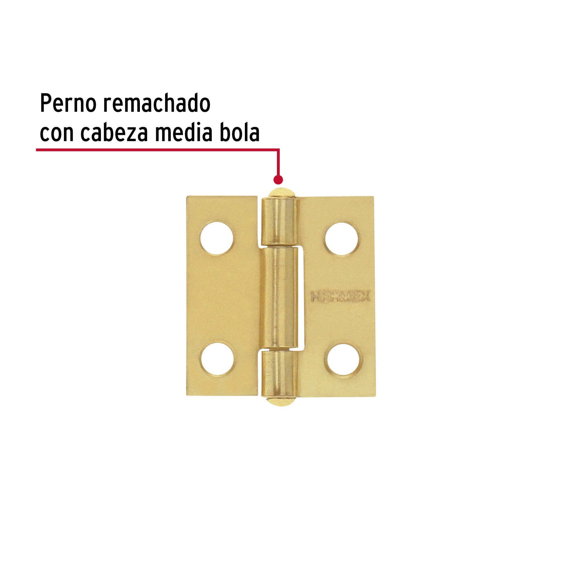 Bolsa con 2 bisagras rectangulares 1', acero latonado