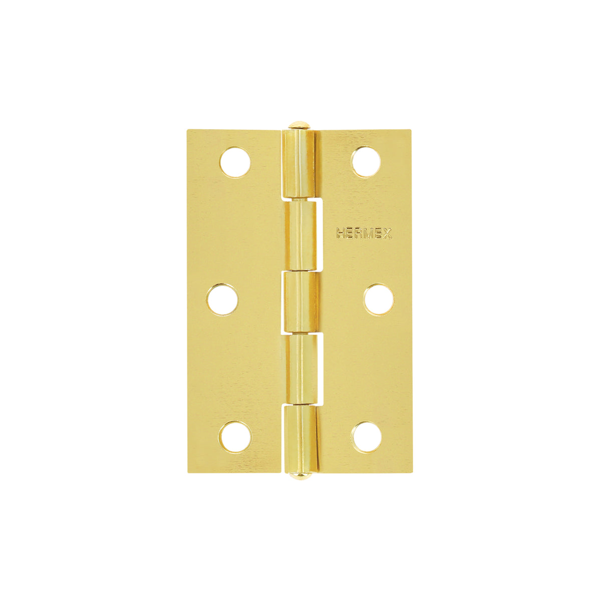 Bisagra rectangular 2-1/2", acero latonado