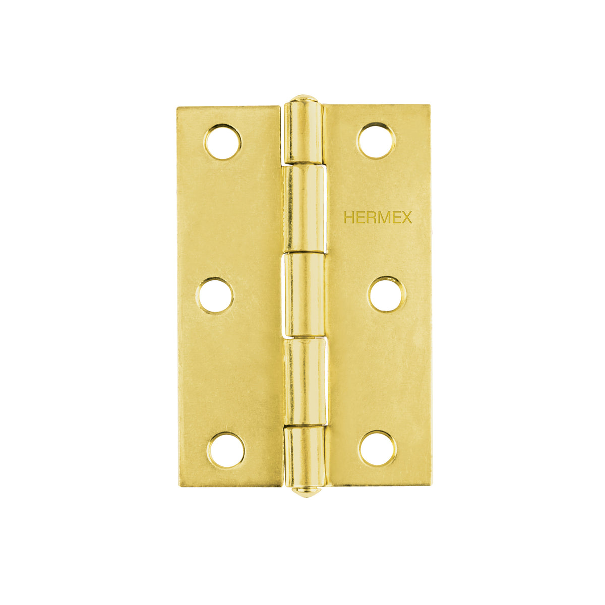 Bisagra rectangular 4", acero latonado