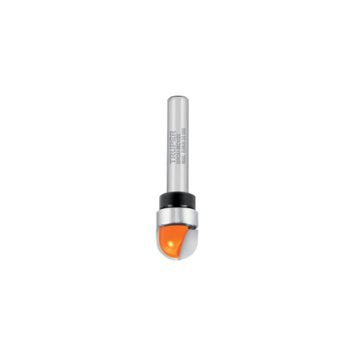 Broca para router, media caña, 1/2" con balero