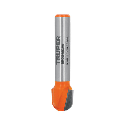 Broca para router, media caña, 3/8"