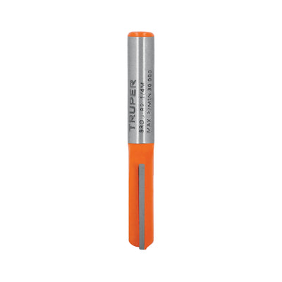 Broca para router, recta 2 filos, 1/4", mediana