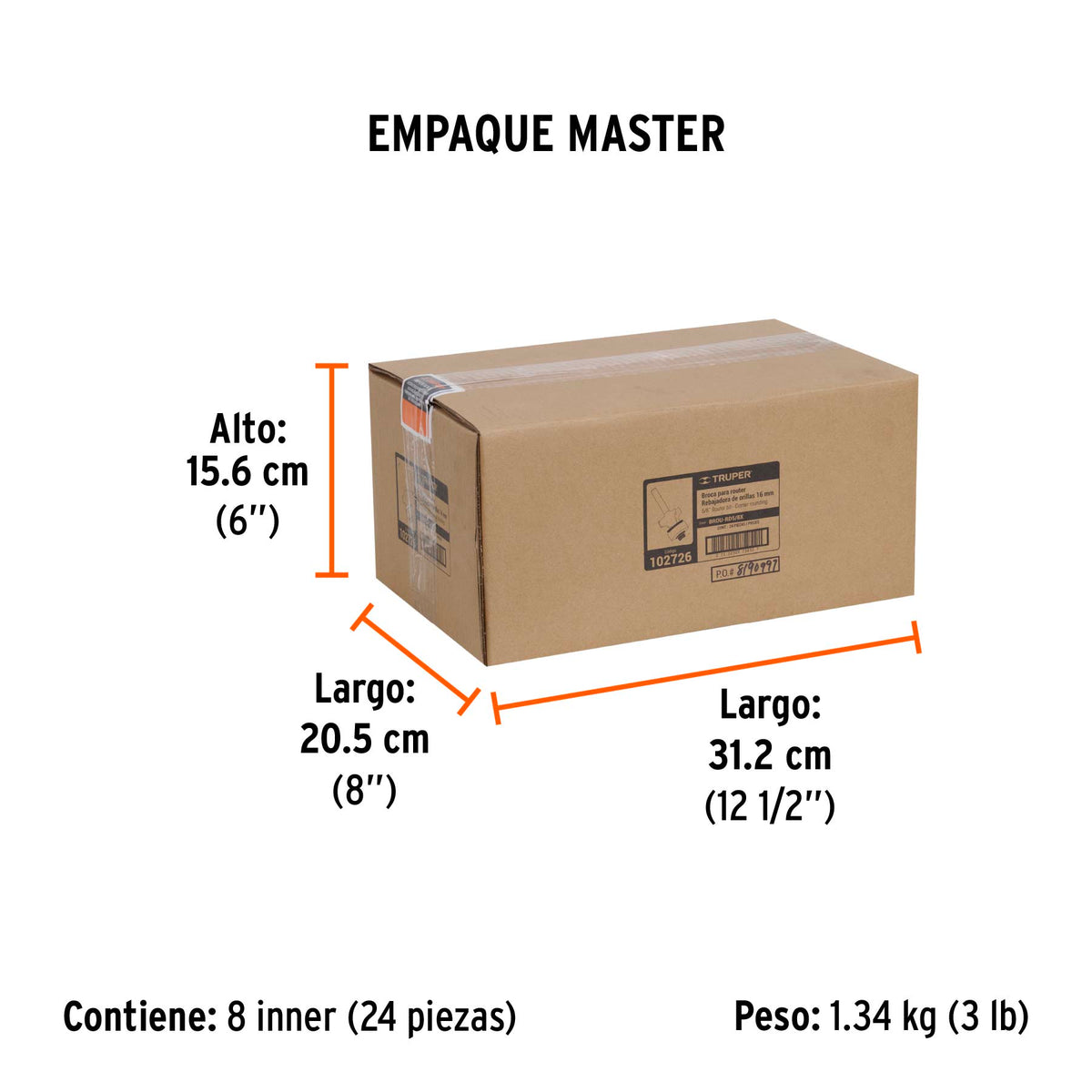 Broca para router, redondeado, 5/8' con balero