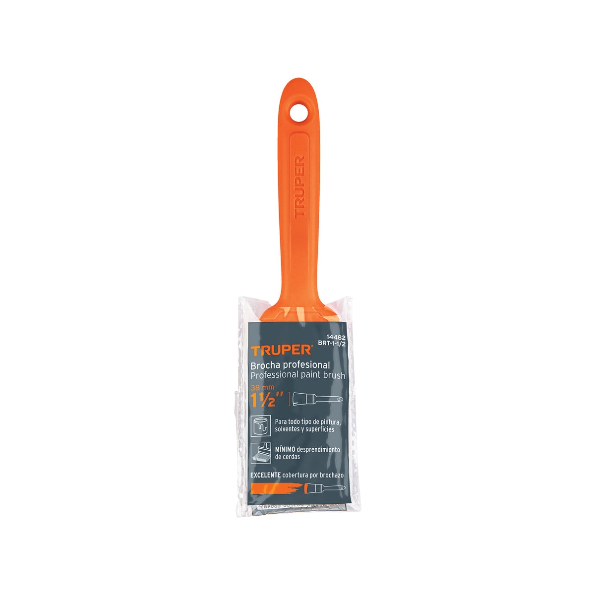 Brocha, mango de plástico, 1-1/2"
