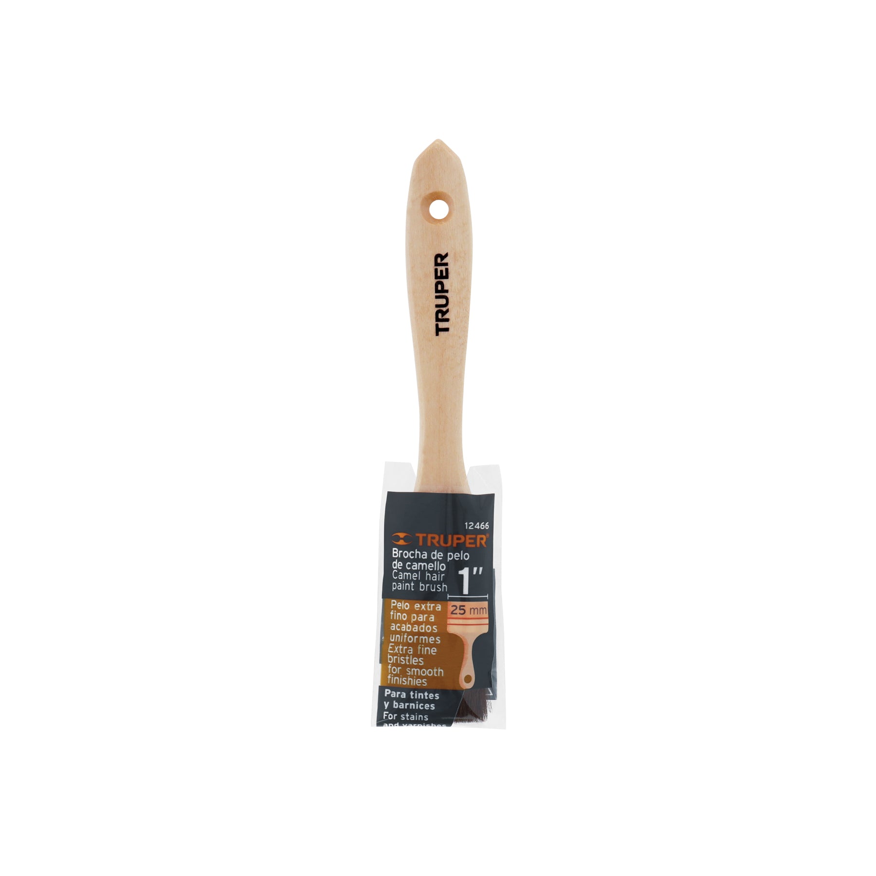 Brocha pelo de camello, mango de madera, 1"