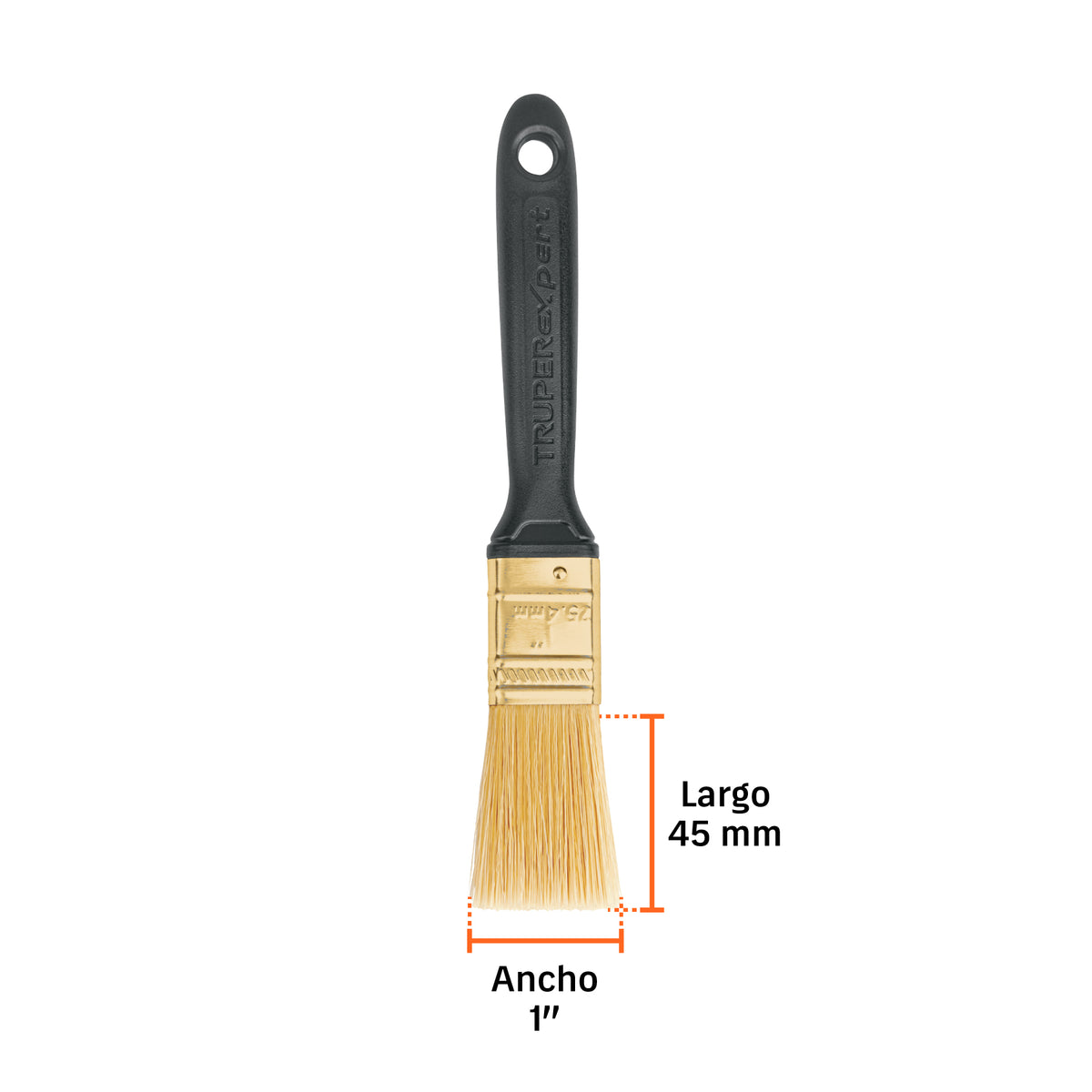 Brocha, mango de plástico, 1", Truper Expert