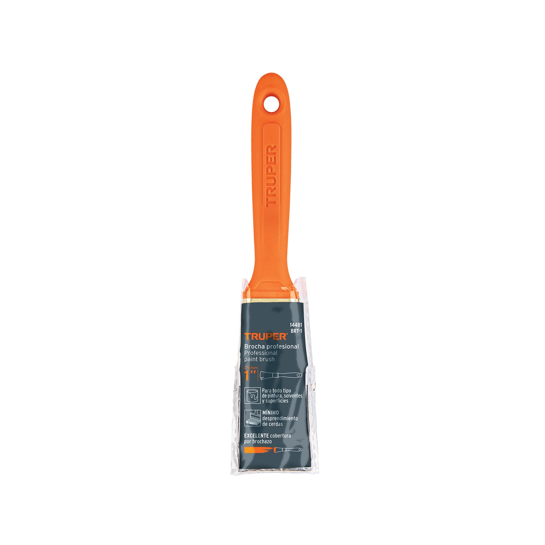 Brocha, mango de plástico, 1"
