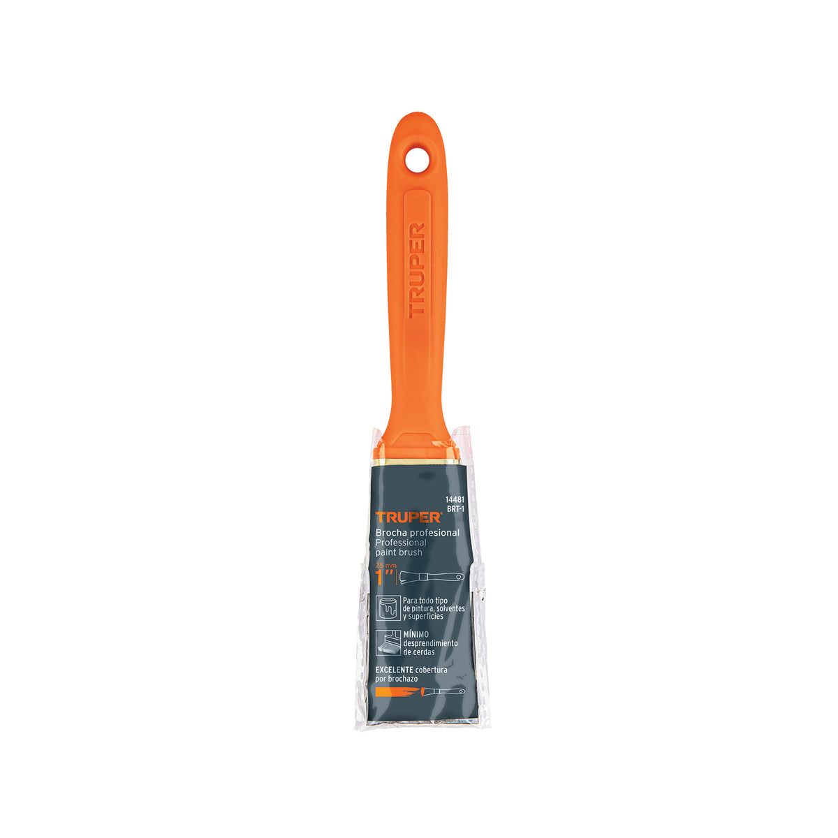 Brocha, mango de plástico, 1"