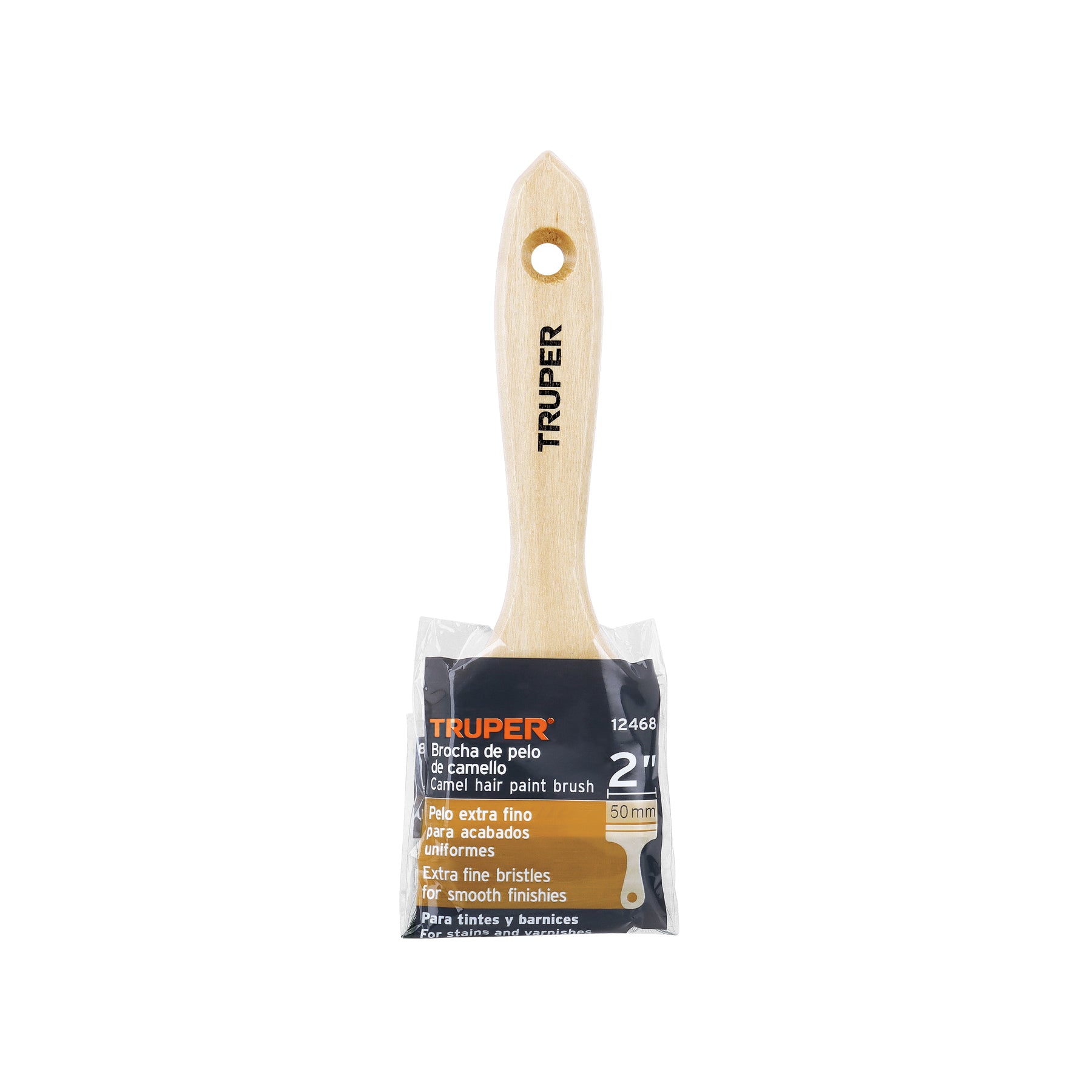 Brocha pelo de camello, mango de madera, 2"