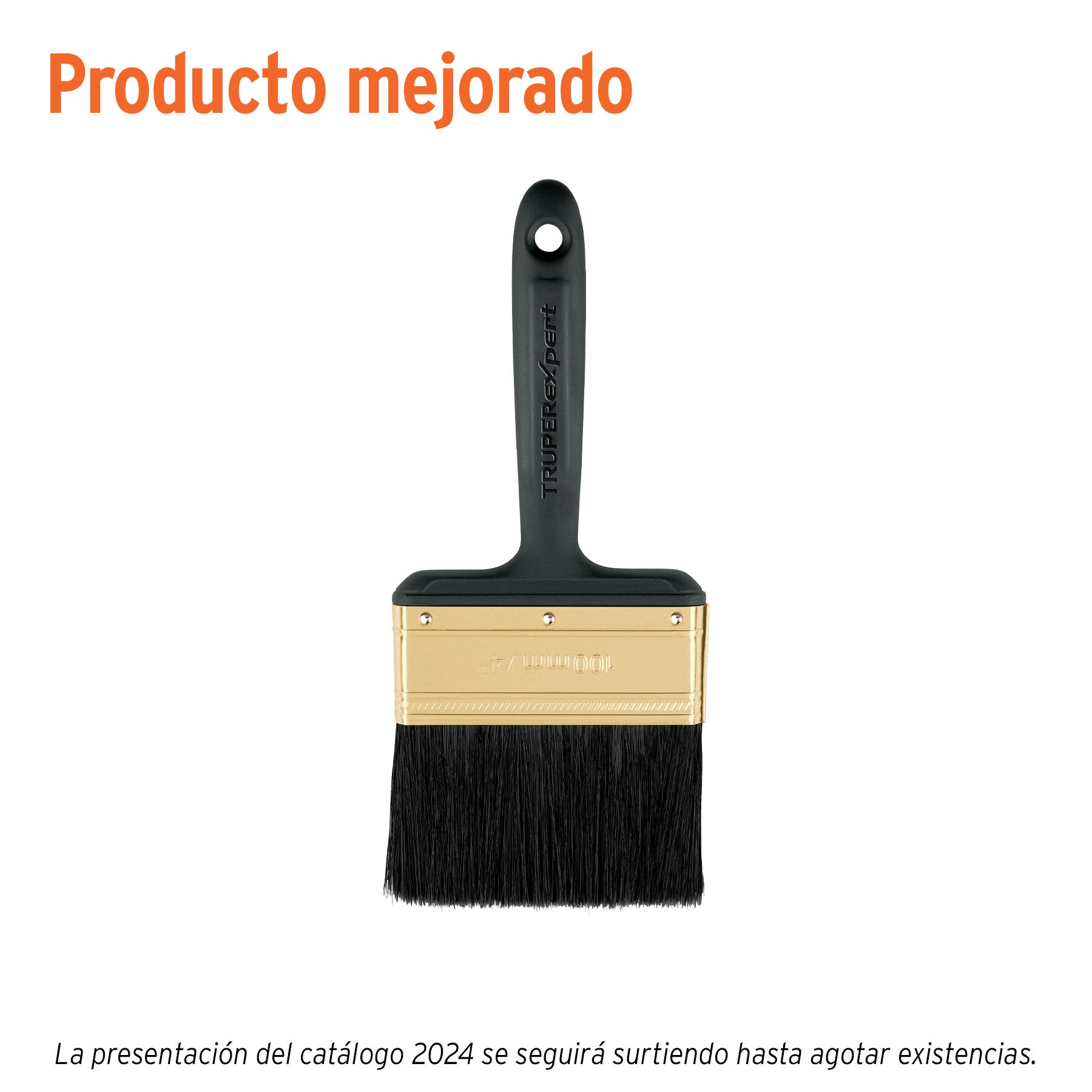Brocha, mango de plástico, 4", Truper Expert