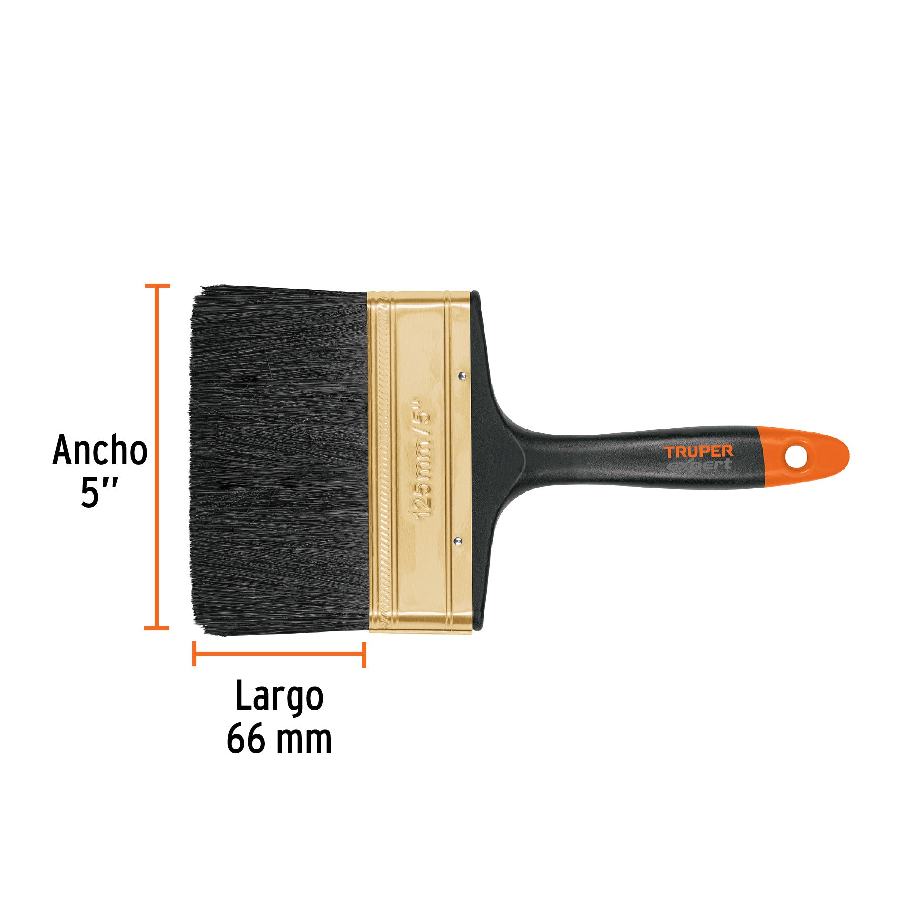 Brocha, mango de plástico, 5", Truper Expert