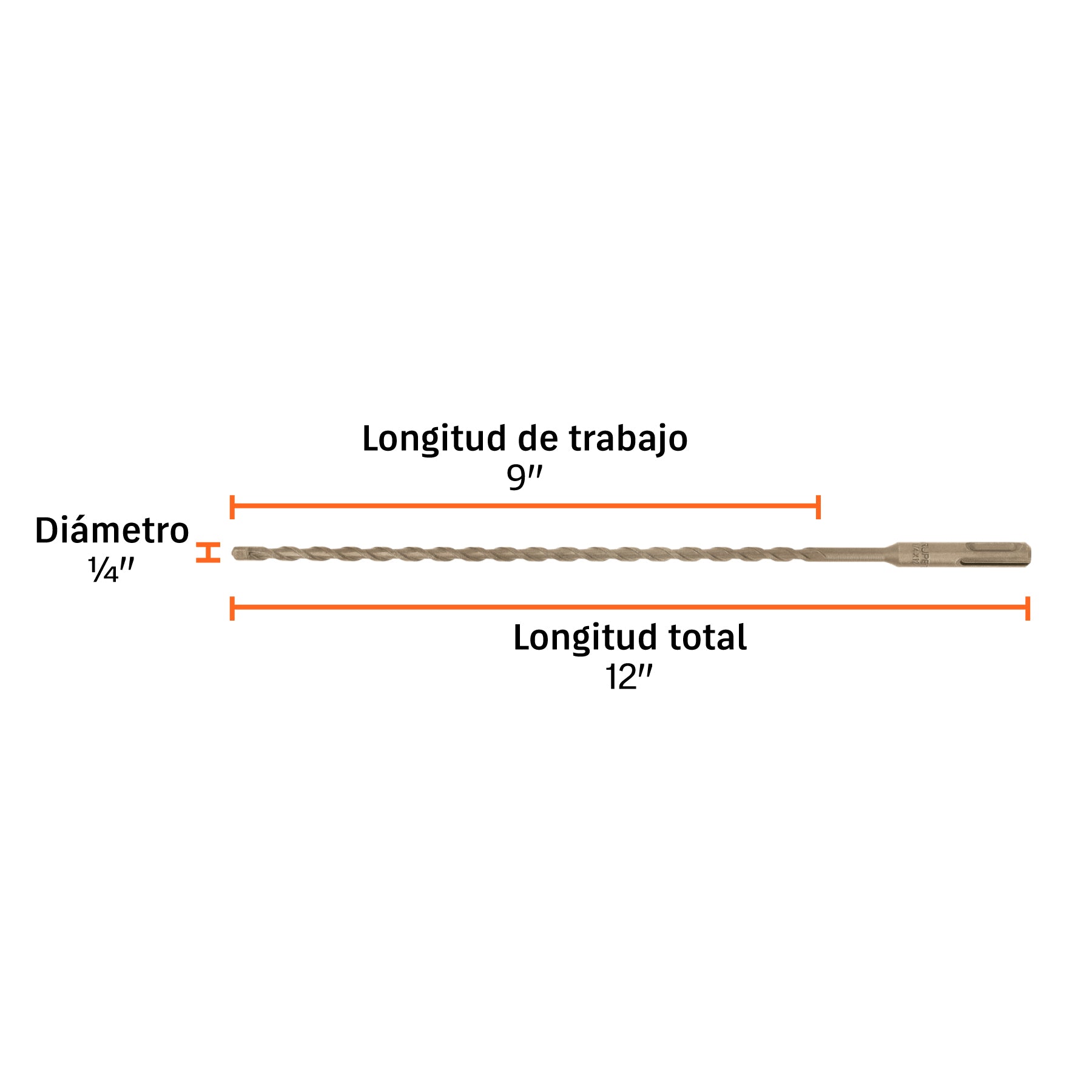 Broca SDS Plus 1/4 x 12'