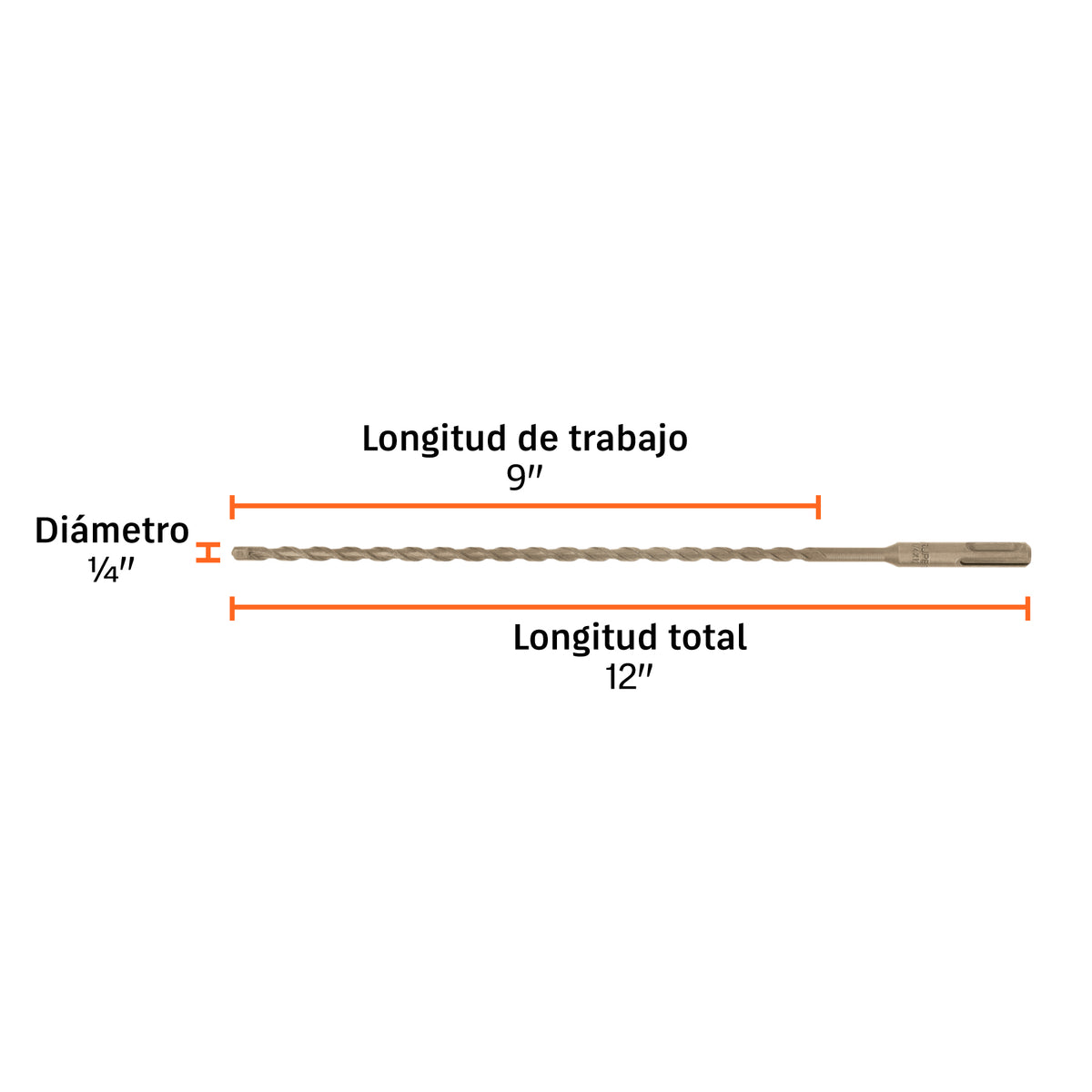 Broca SDS Plus 1/4 x 12'