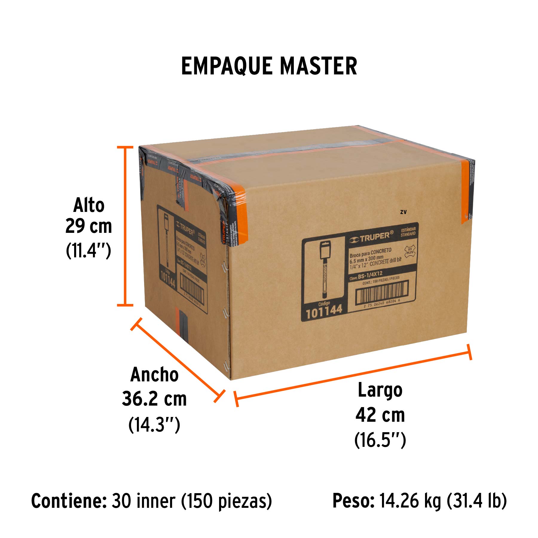 Broca SDS Plus 1/4 x 12'