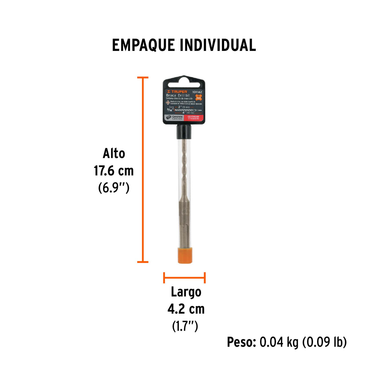 Broca SDS Plus 3/16 x 4'