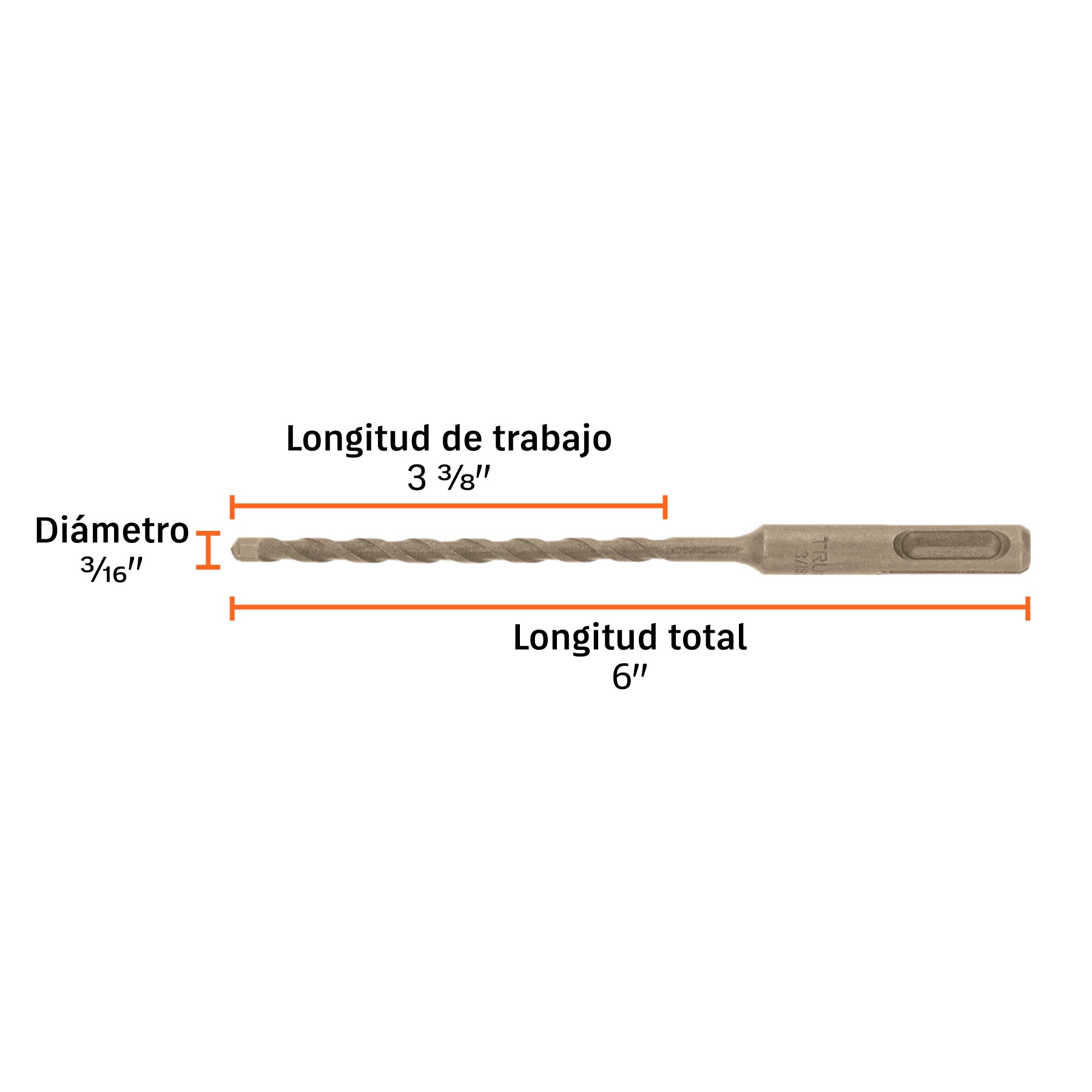 Broca SDS Plus 3/16 x 6'