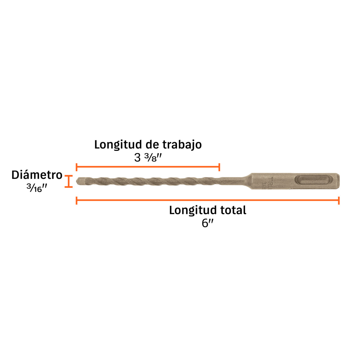 Broca SDS Plus 3/16 x 6'