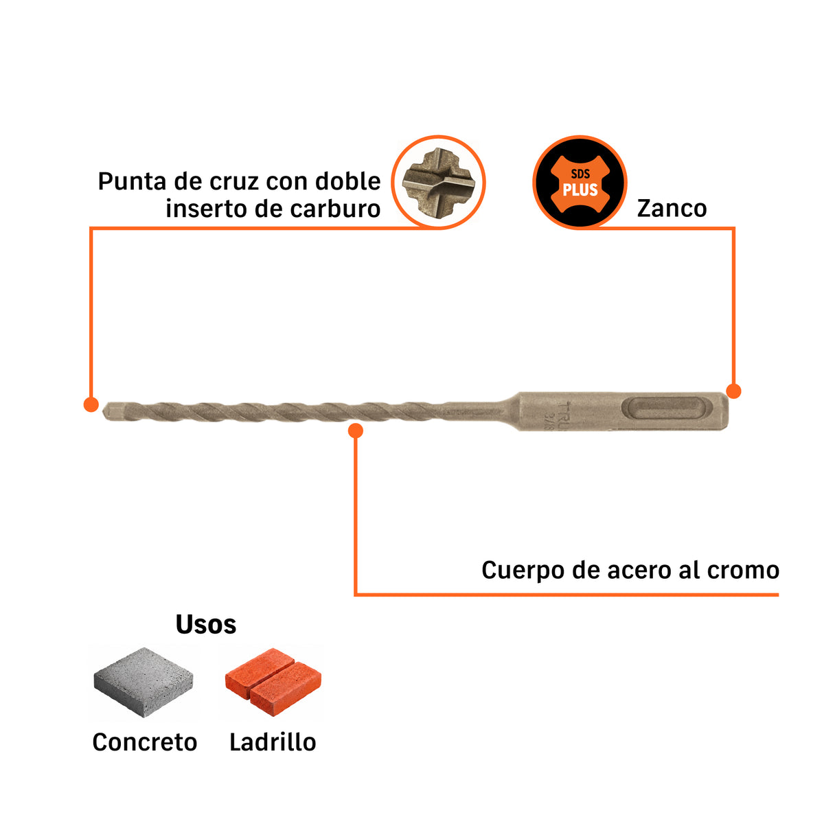 Broca SDS Plus 3/16 x 6'