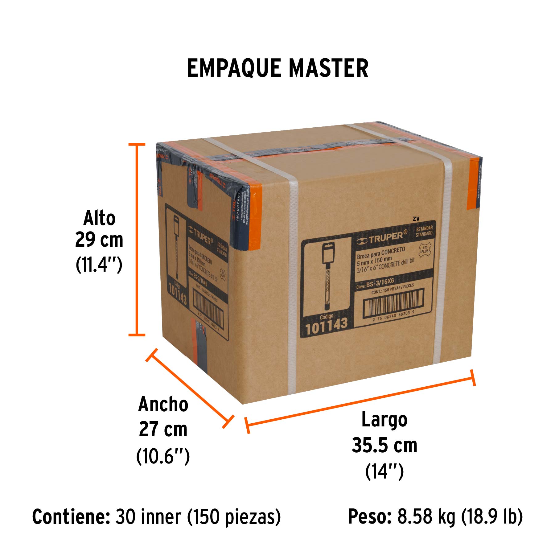 Broca SDS Plus 3/16 x 6'
