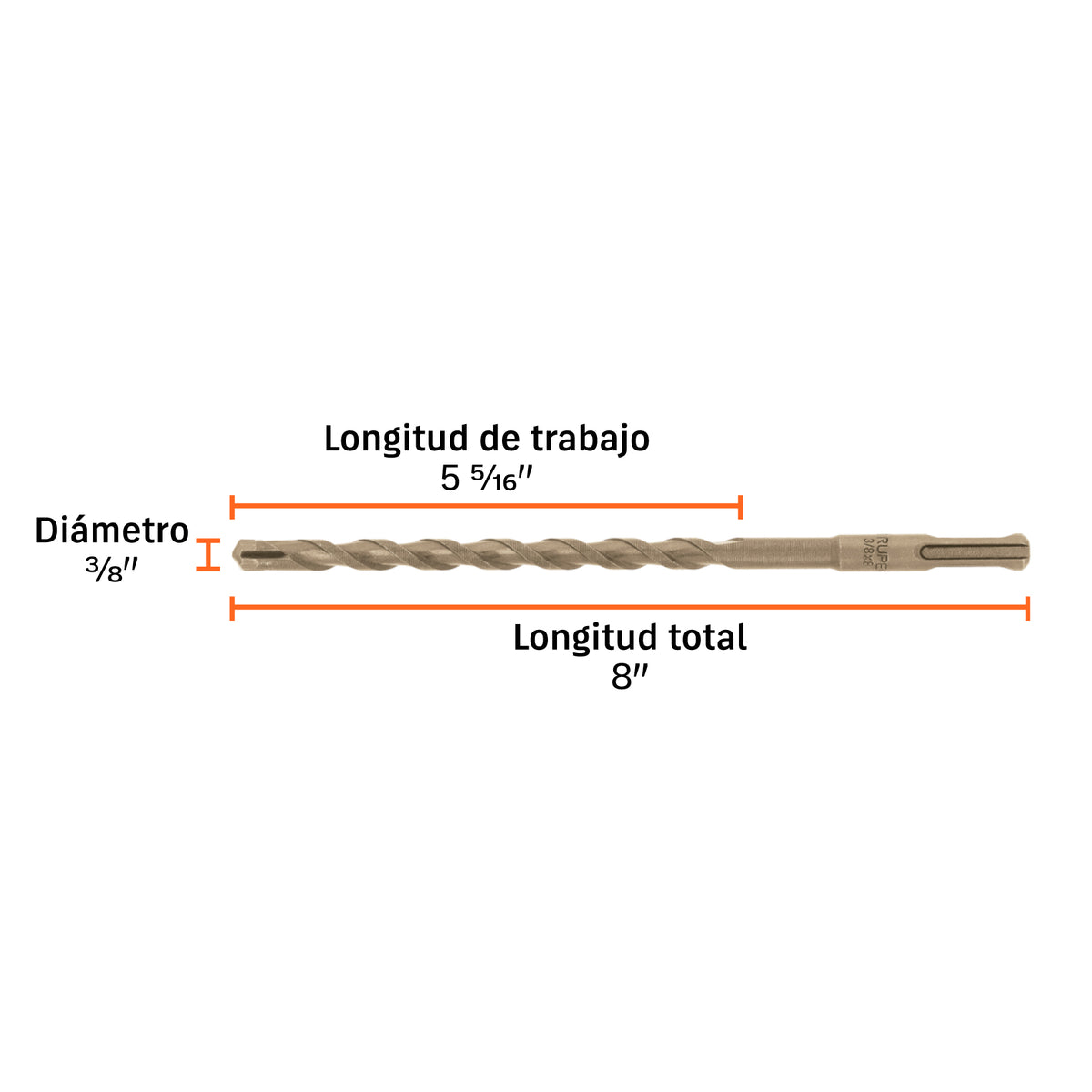 Broca SDS Plus 3/8 x 8'