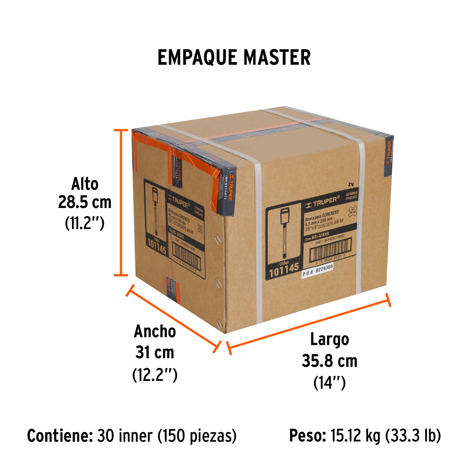 Broca SDS Plus 3/8 x 8'