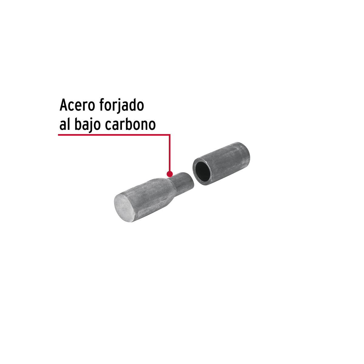 Bisagra tubular, soldable, 1/2"