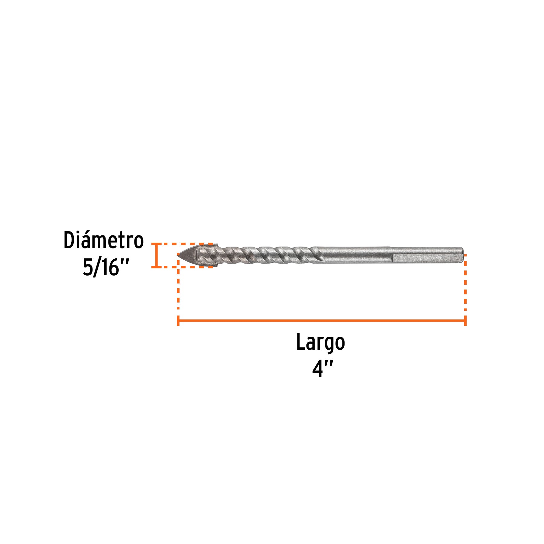 Broca para vidrio y azulejo 5/16', Truper Expert