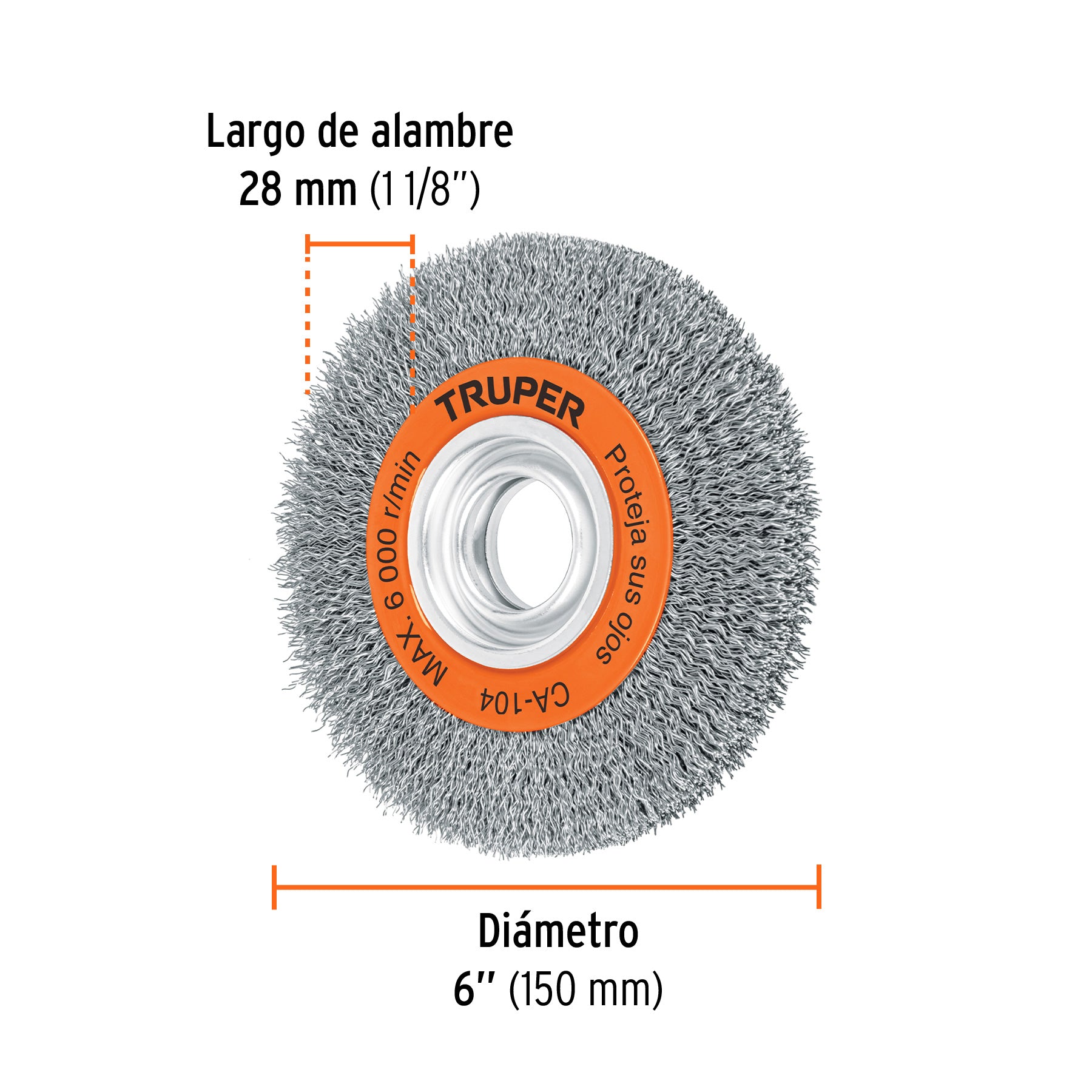 Carda 6 x 3/4" para esmeril