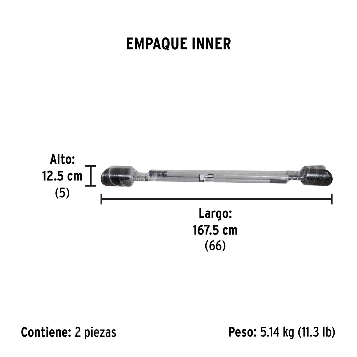 Cavador mango fibra de vidrio 44", Pretul