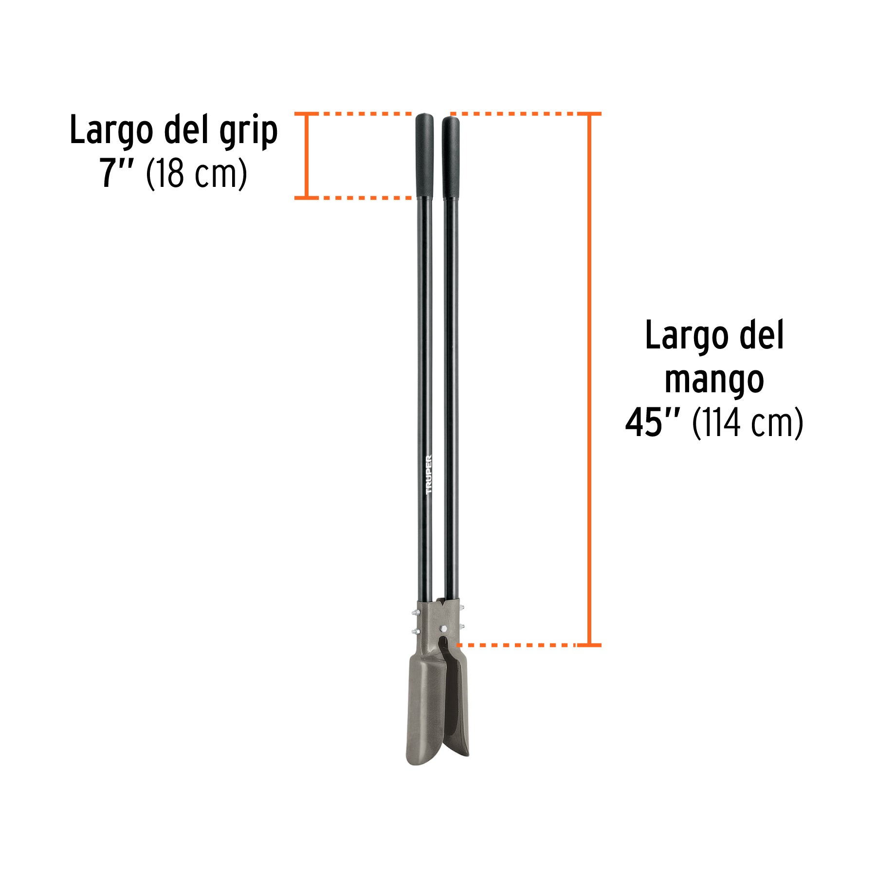 Cavador mango de acero 45"
