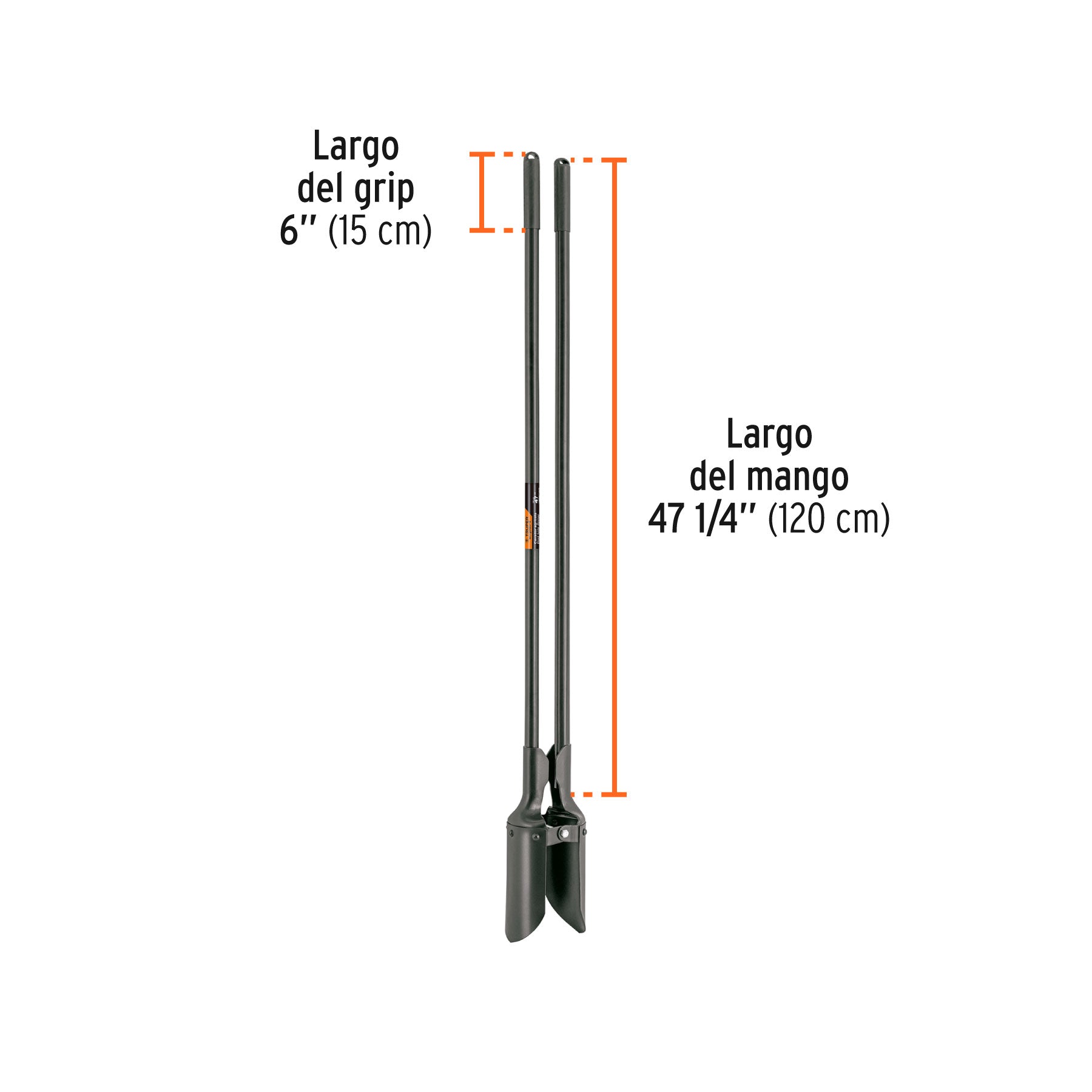 Cavador mangos de acero 47-1/4", Truper Expert