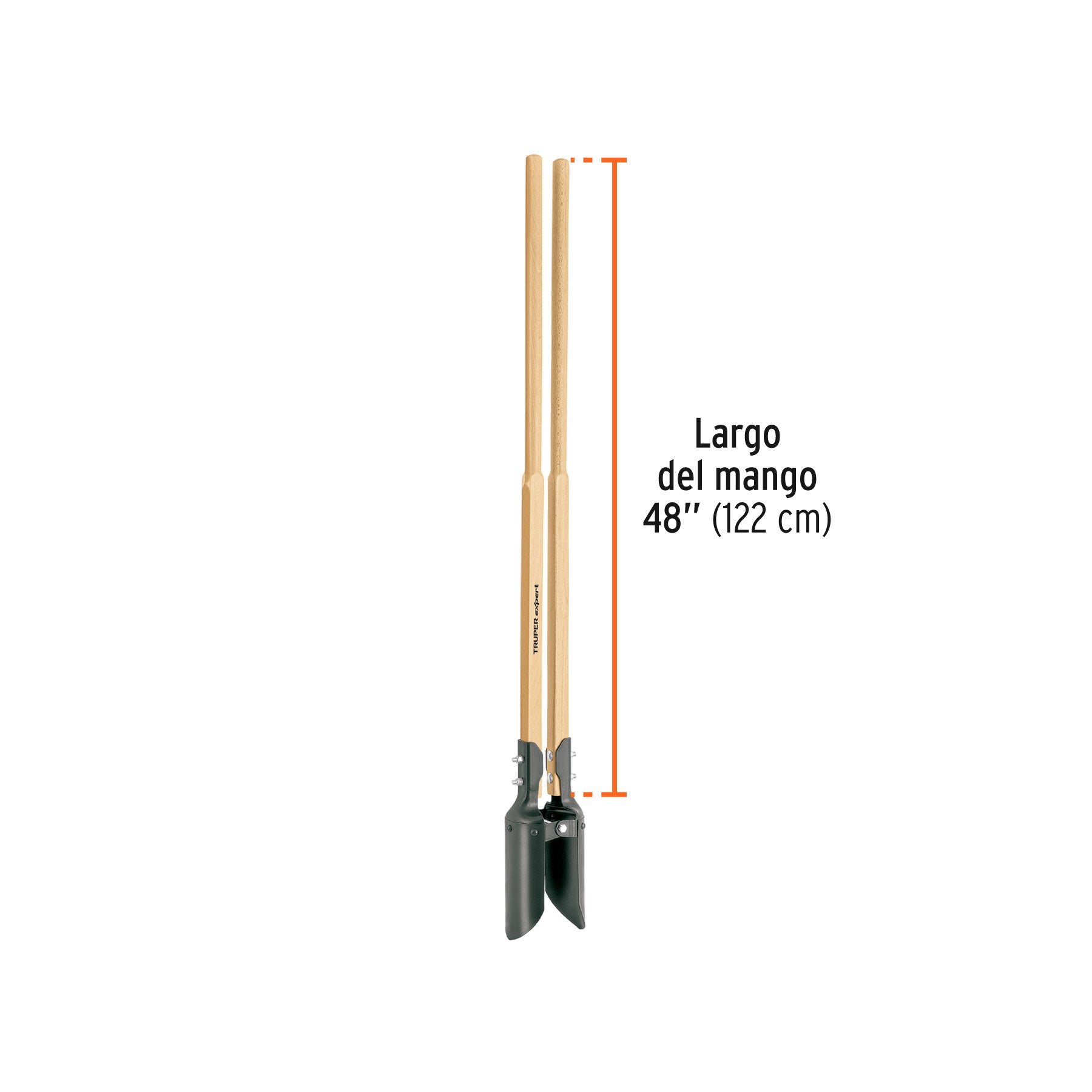 Cavador mango de madera 48", Truper Expert