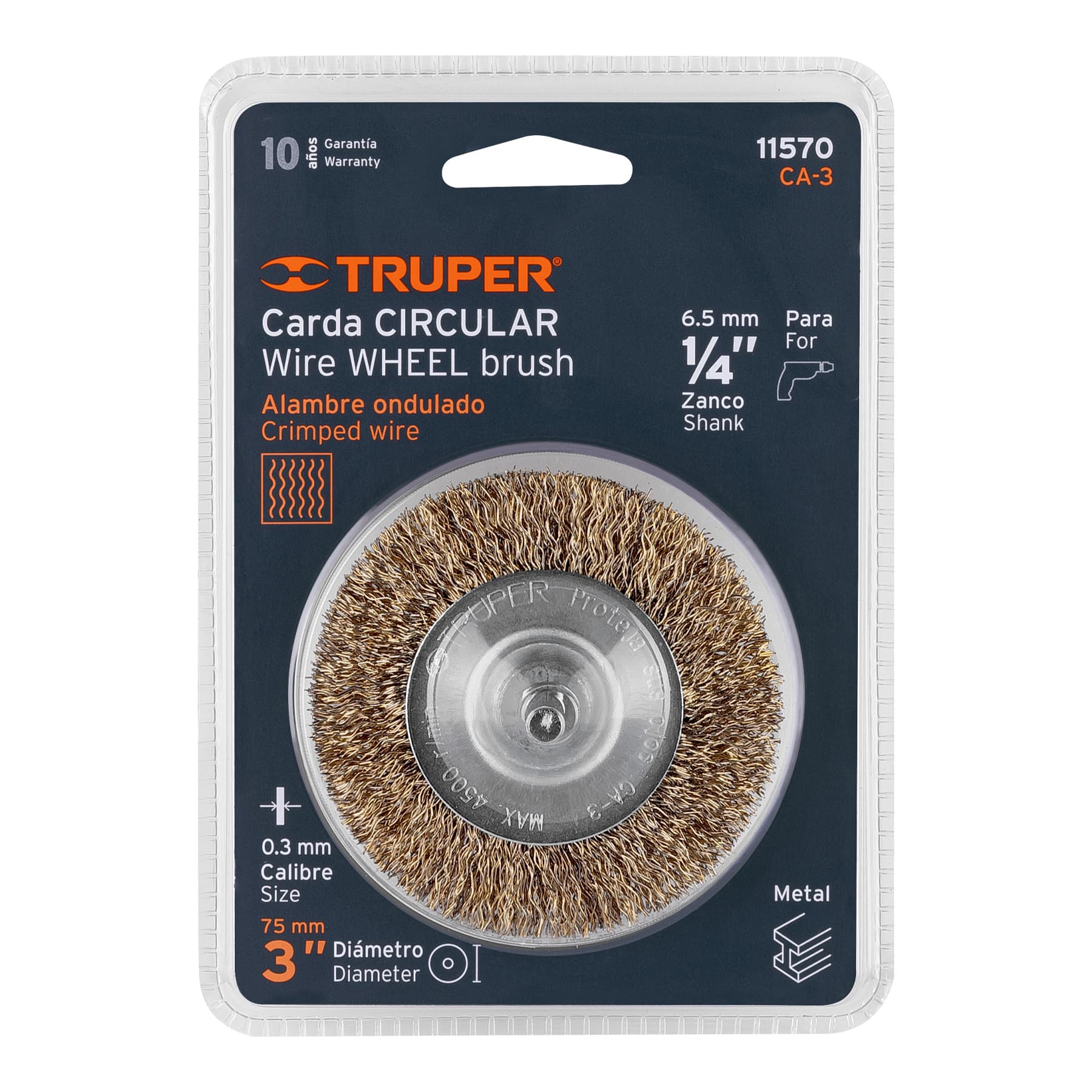 Carda circular 3" para taladro