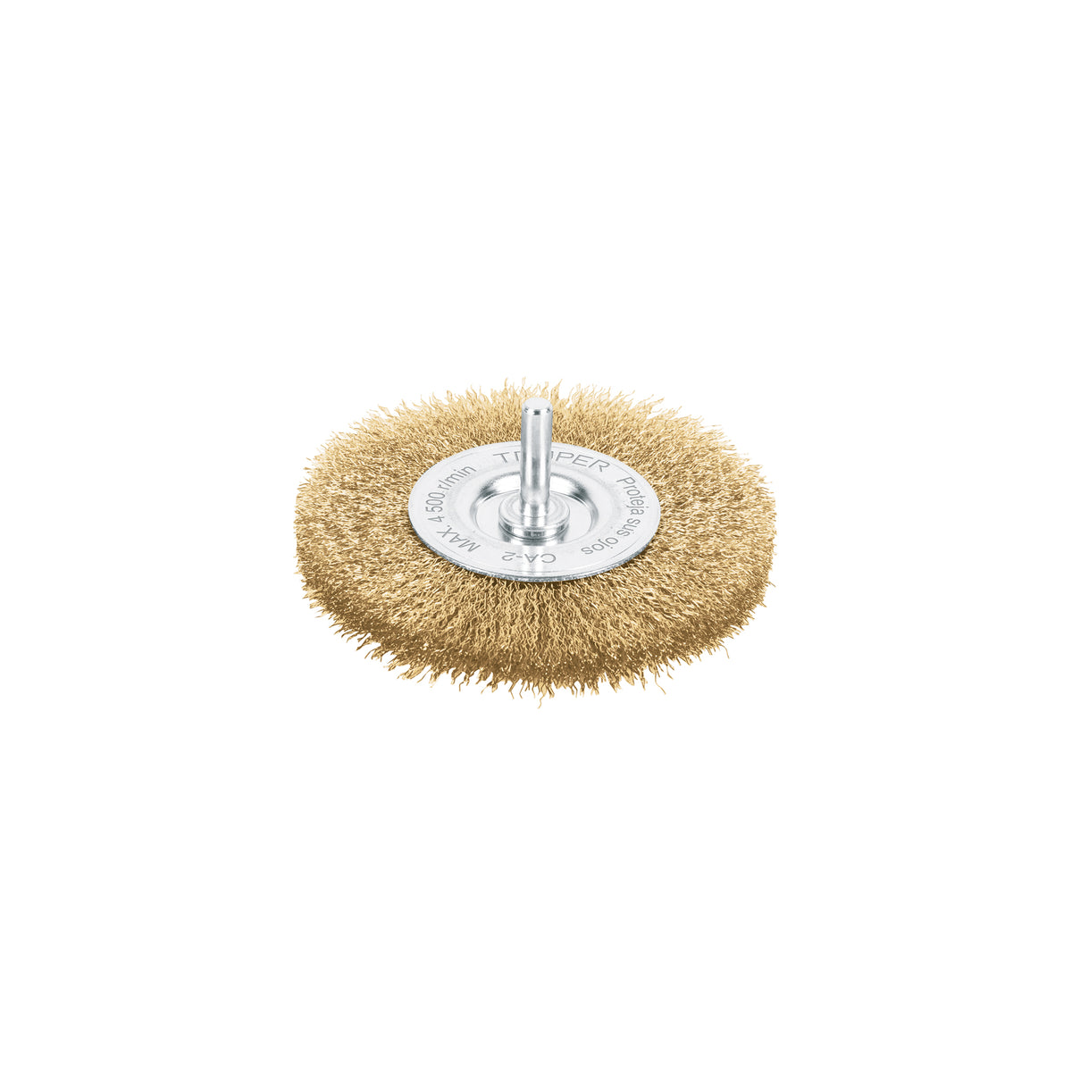 Carda circular 4", alambre fino, para taladro
