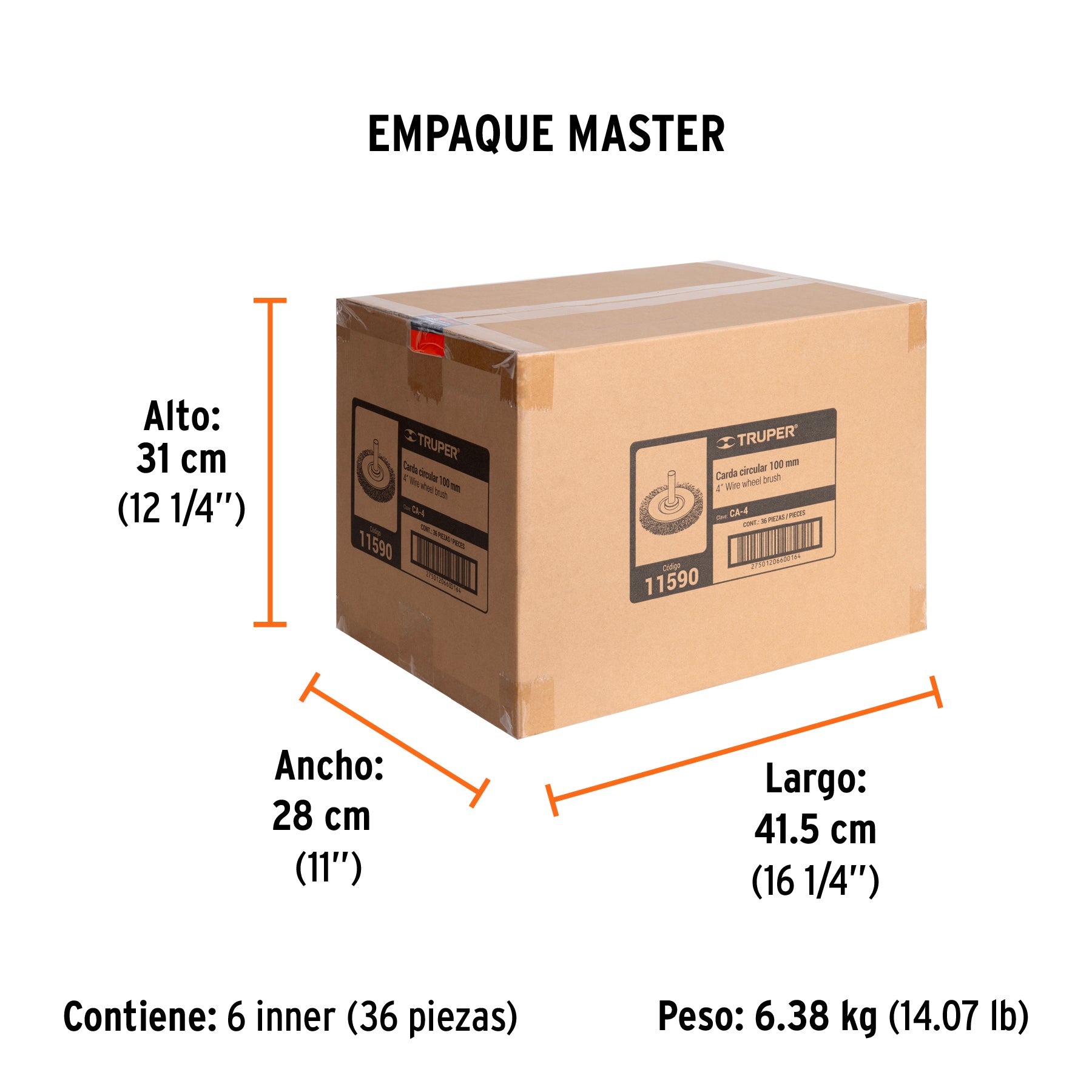 Carda circular 4" para taladro