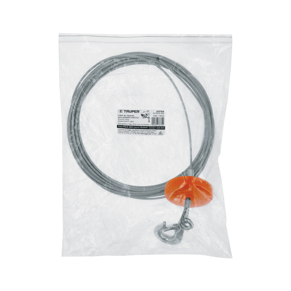 Cable de repuesto para polipasto eléctrico POLE-400, Truper