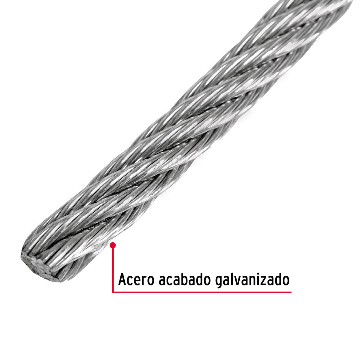 Cable flexible de acero 1/8", 7X19, 300m