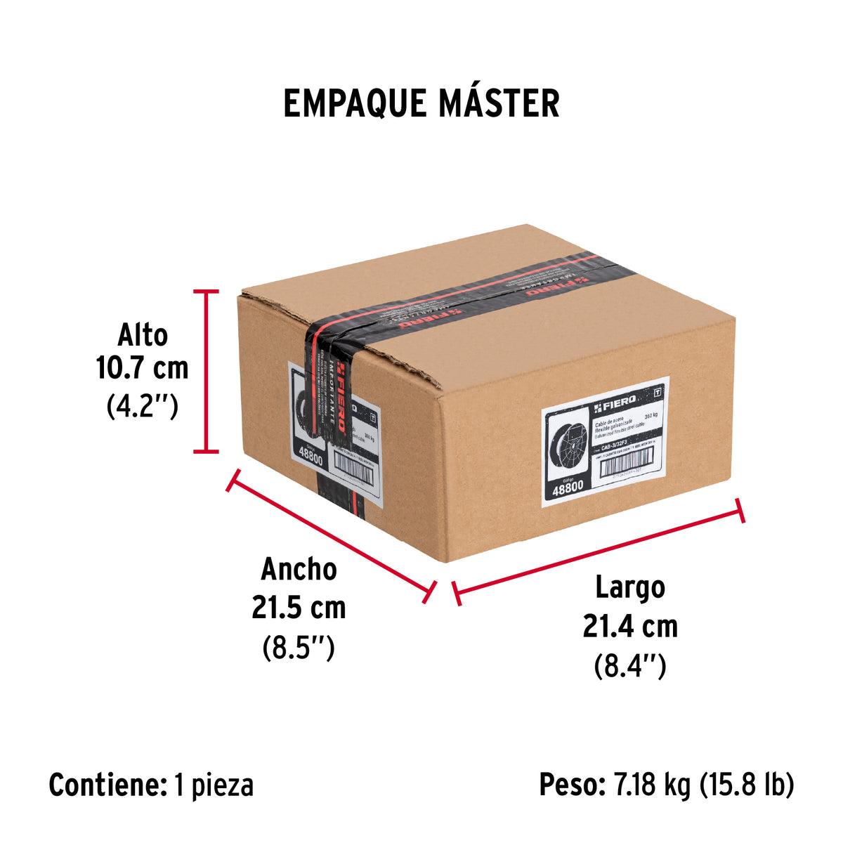 Cable flexible de acero 3/32", 7X19, 300 m