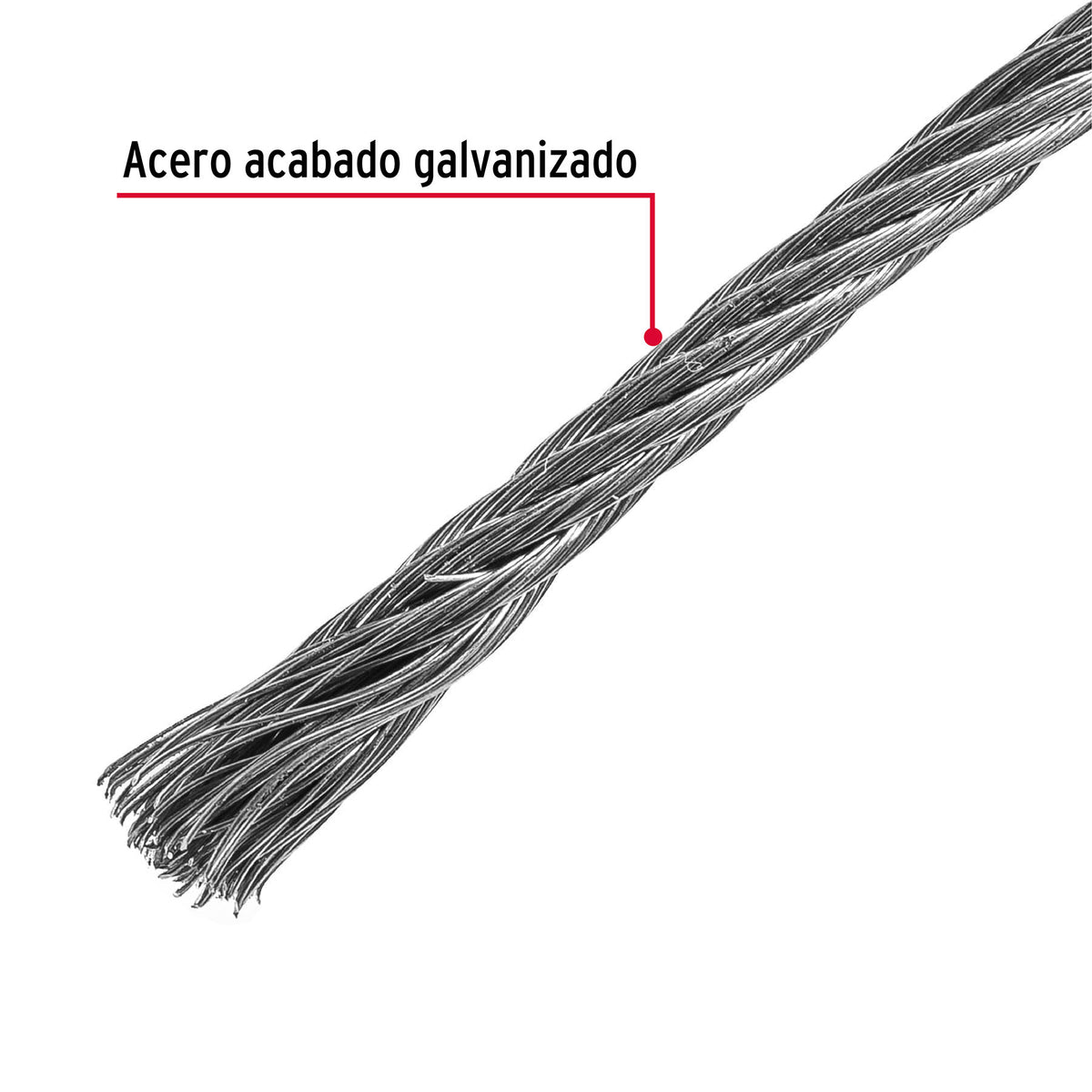 Cable flexible de acero 3/32", 7X19, 75 m
