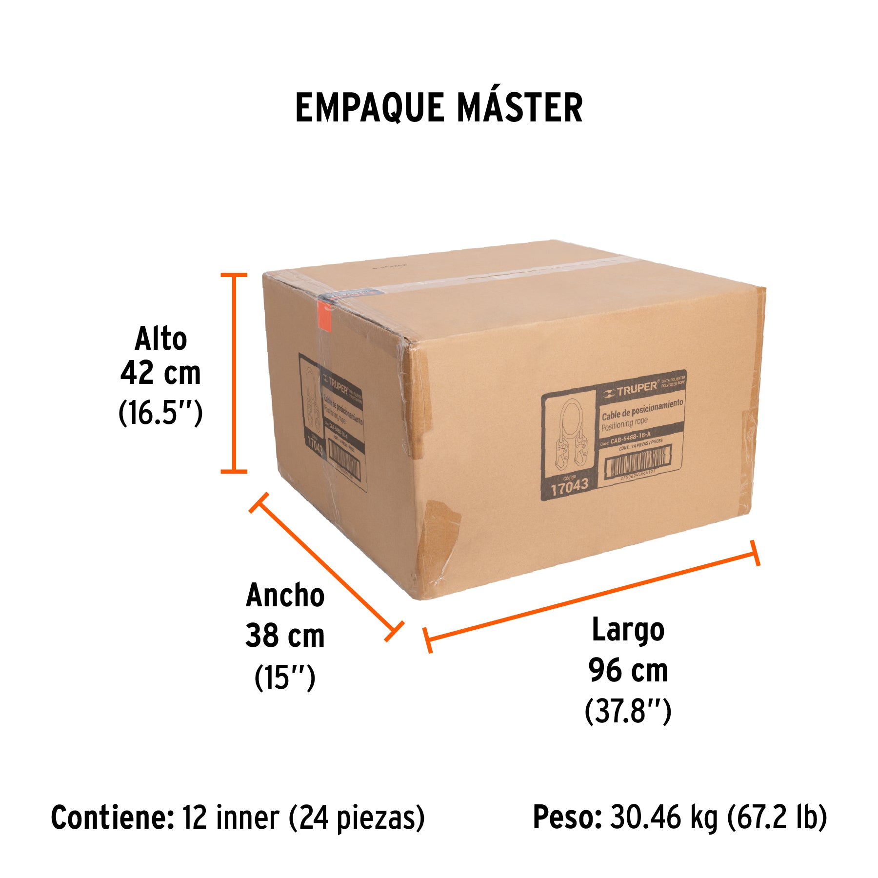 Cable de posicionamiento de poliester, ANSI