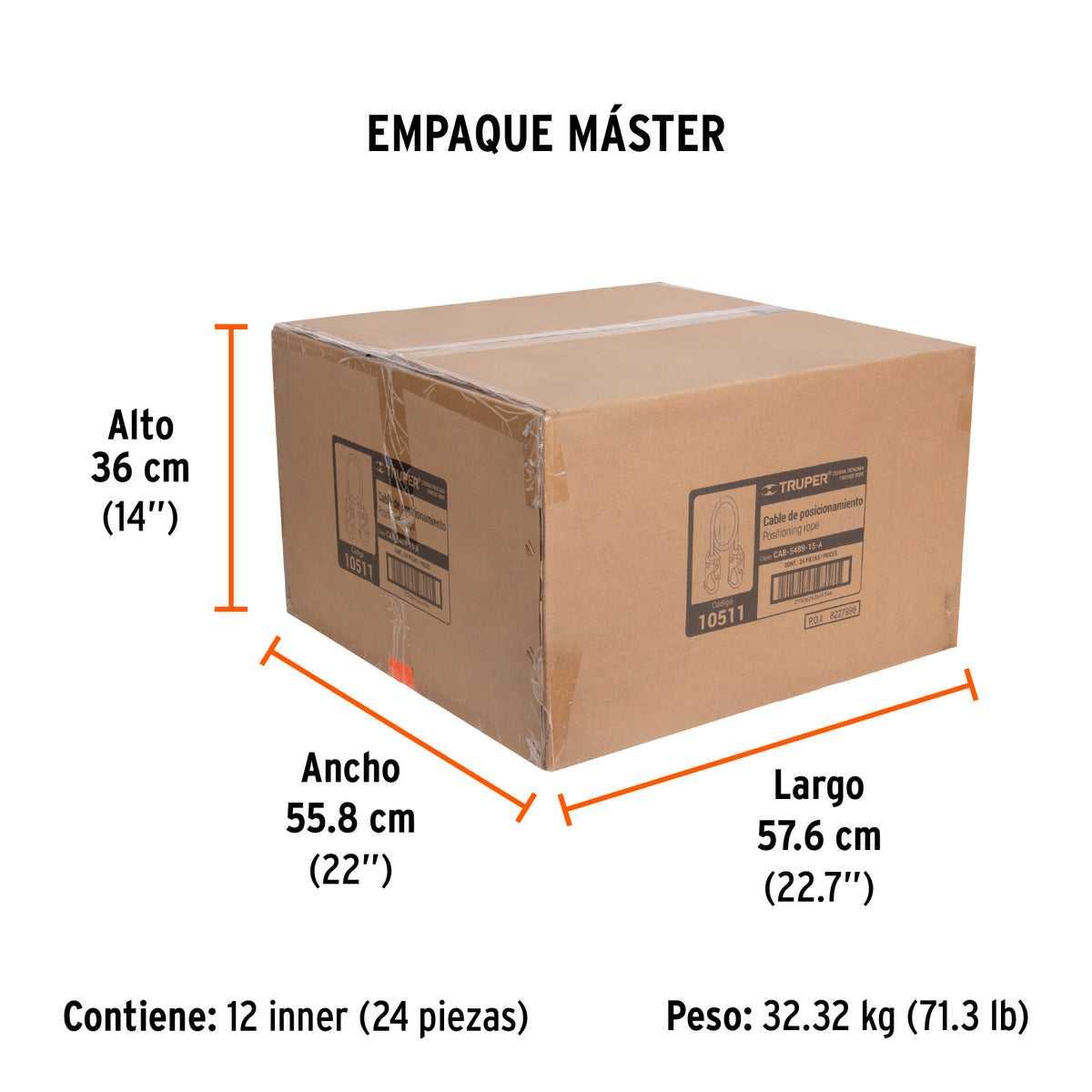 Cable de posicionamiento con 2 ganchos, 1.5 m, ANSI