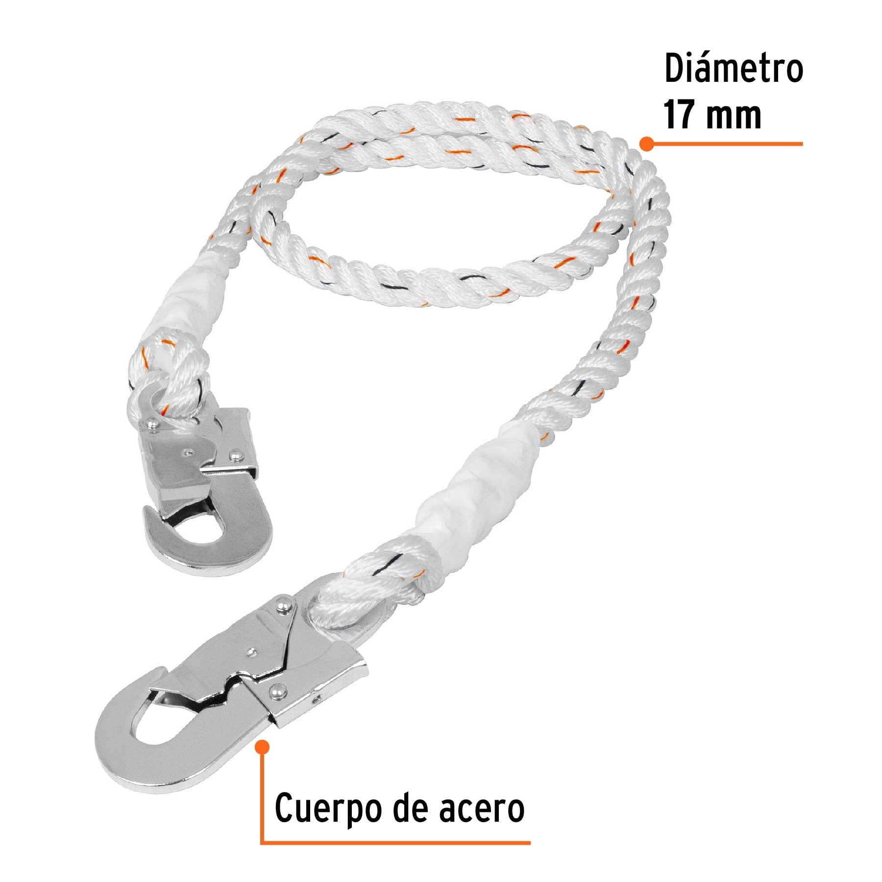 Cable de posicionamiento con 2 ganchos, 1.5 m