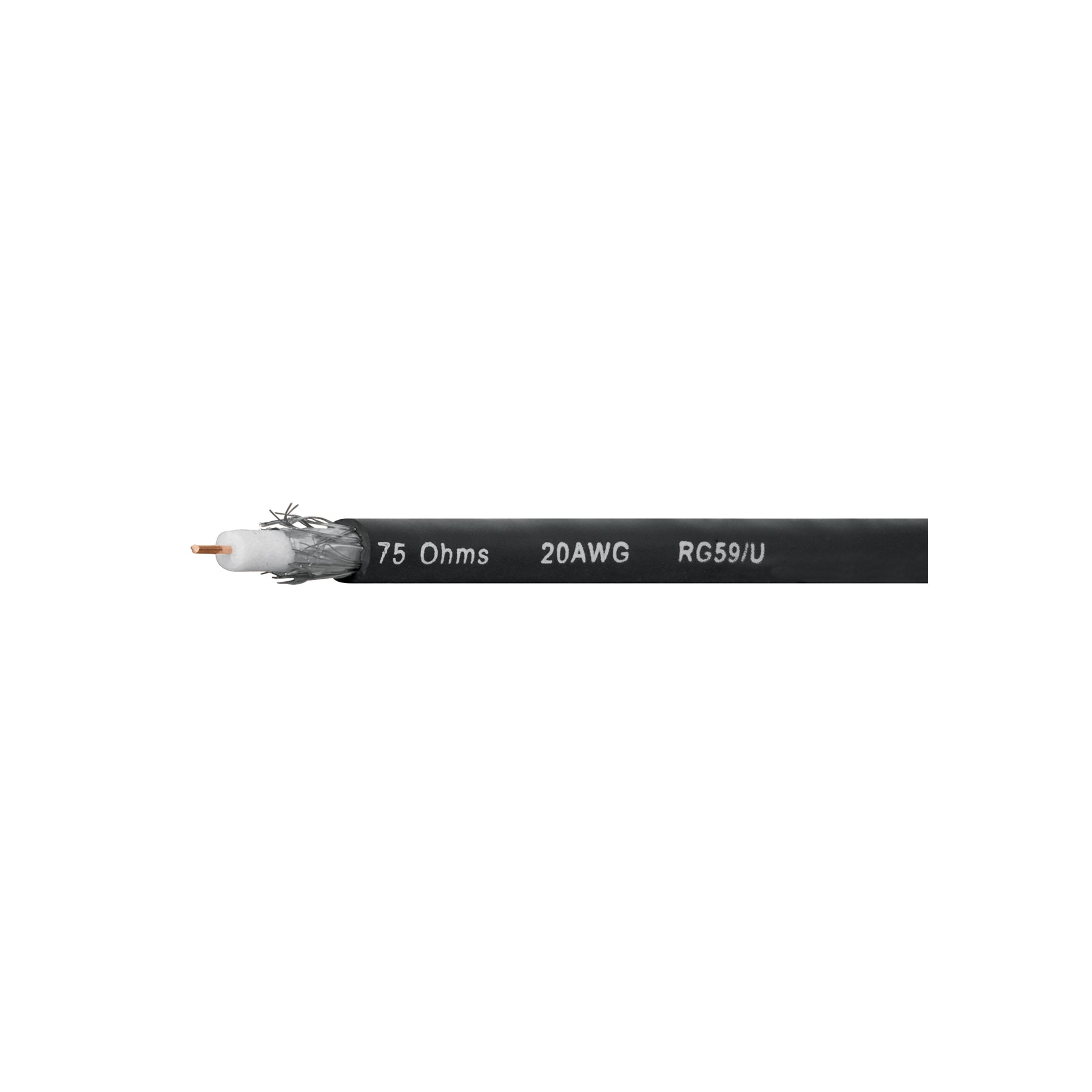 Cable coaxial RG 59, rollo 100 metros