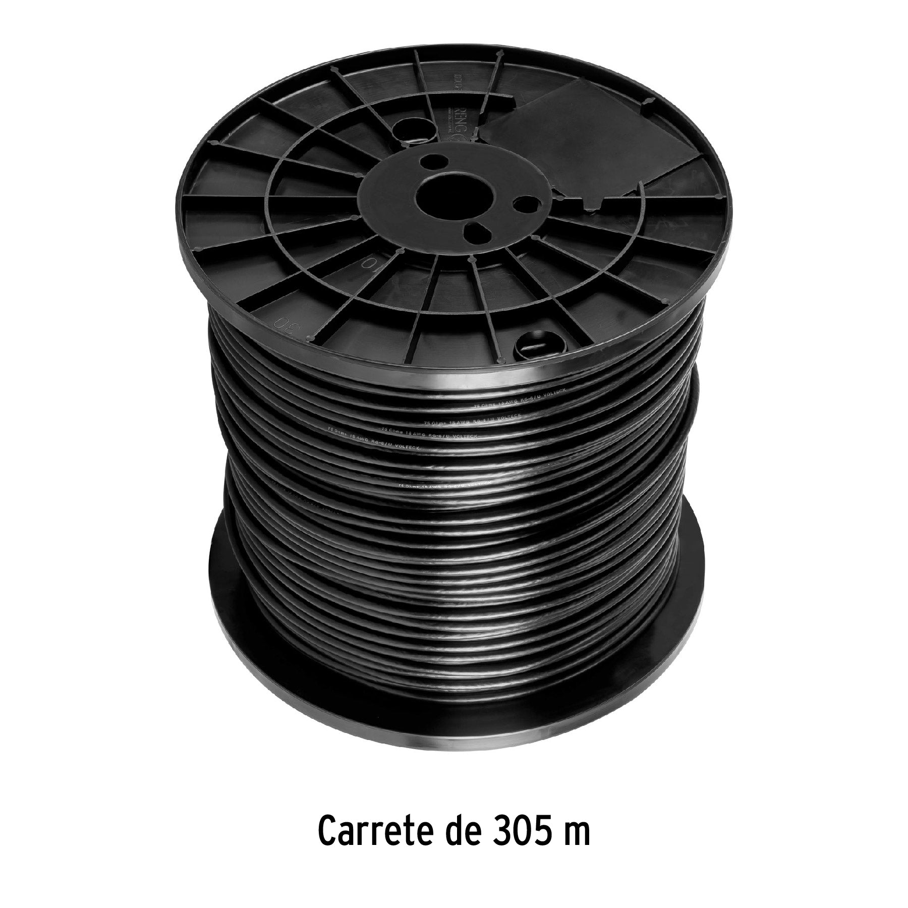 Cable coaxial RG 6, carrete 300 metros