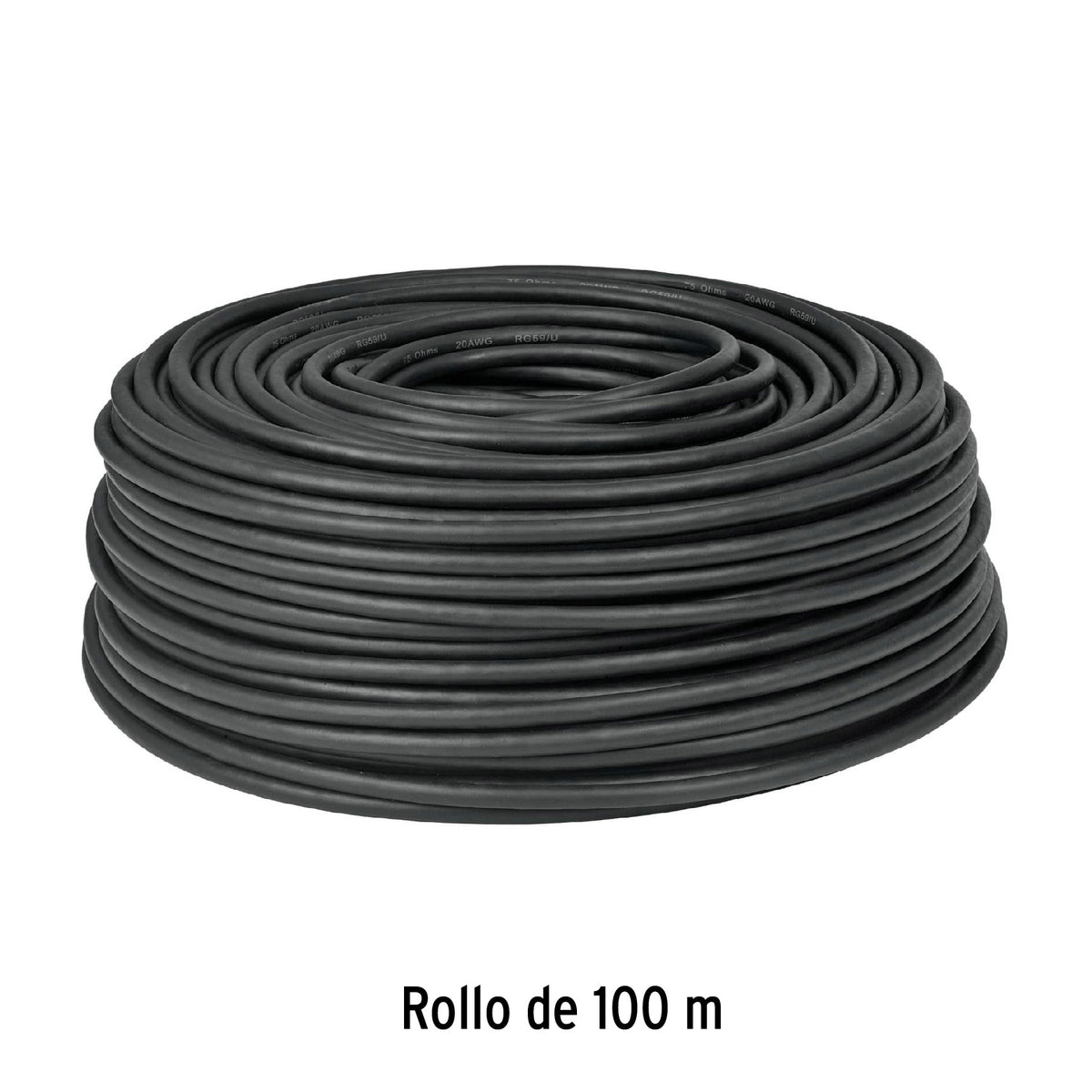 Cable coaxial RG 6, rollo 100 metros