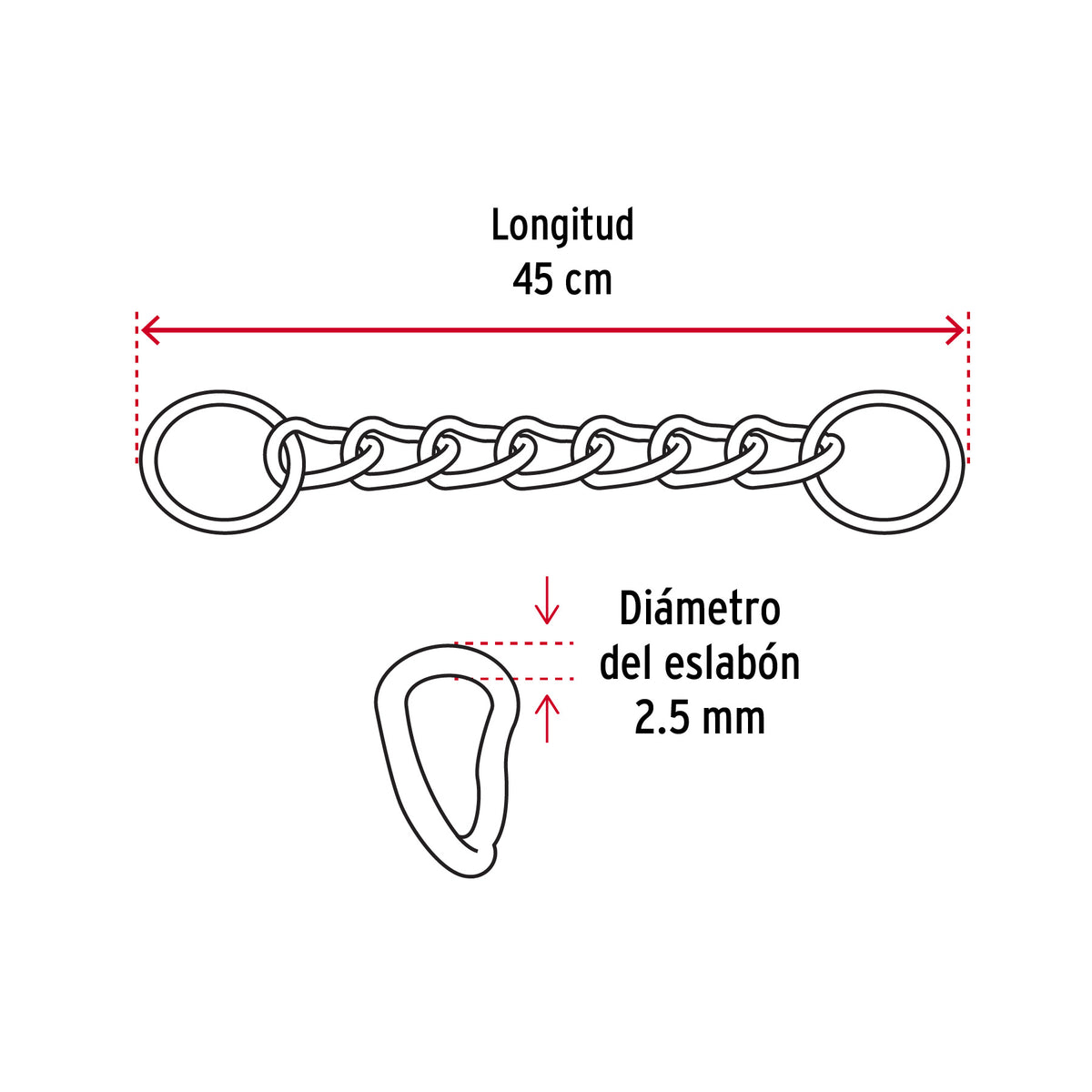 Cadena de castigo para perro # 2.5