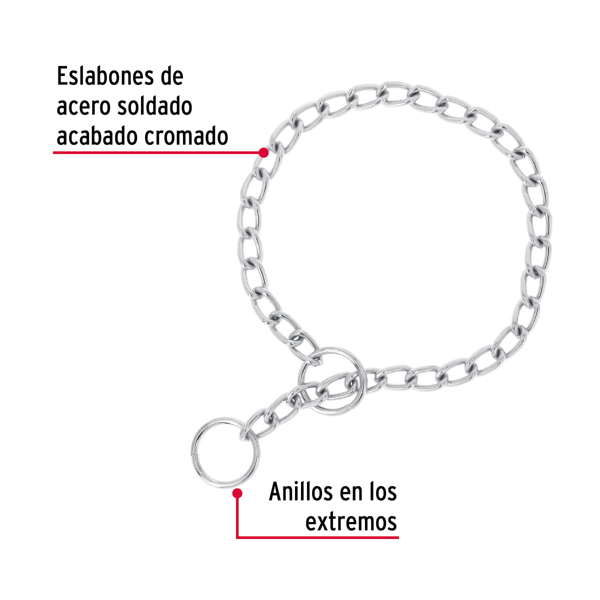 Cadena de castigo para perro # 3.5